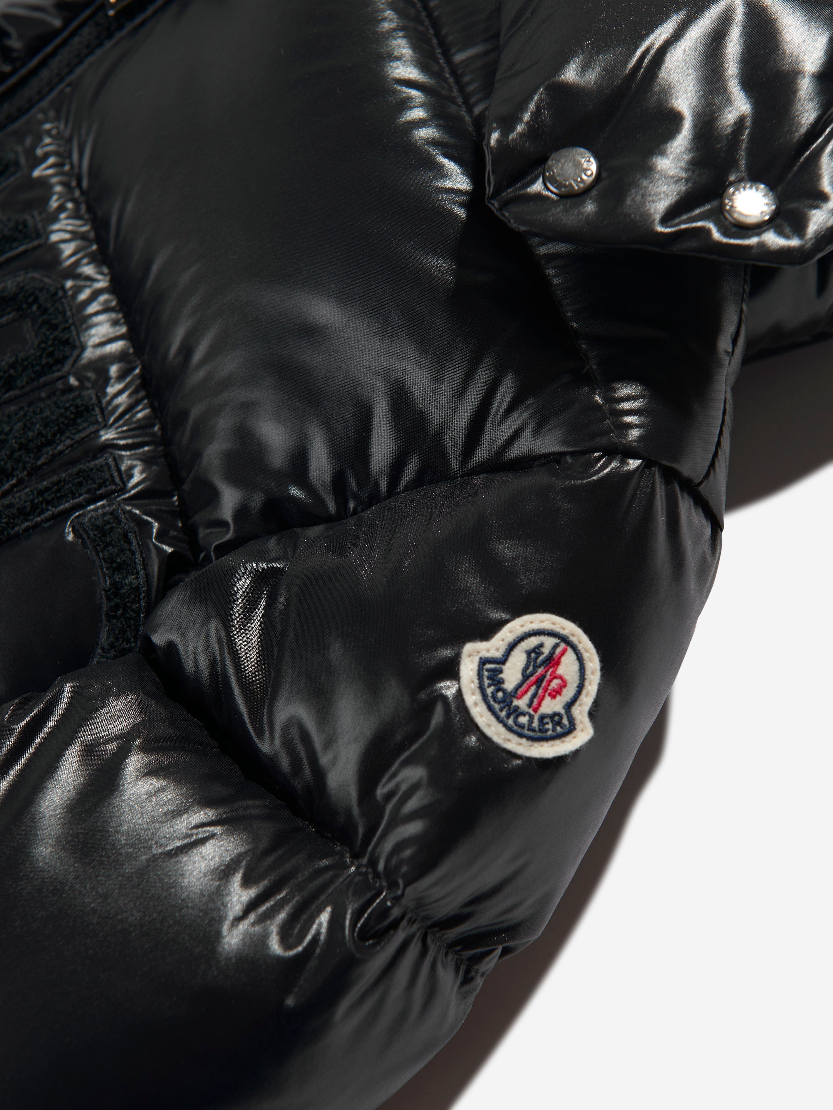 Moncler Enfant Girls Down Padded Abbaye Jacket in Black