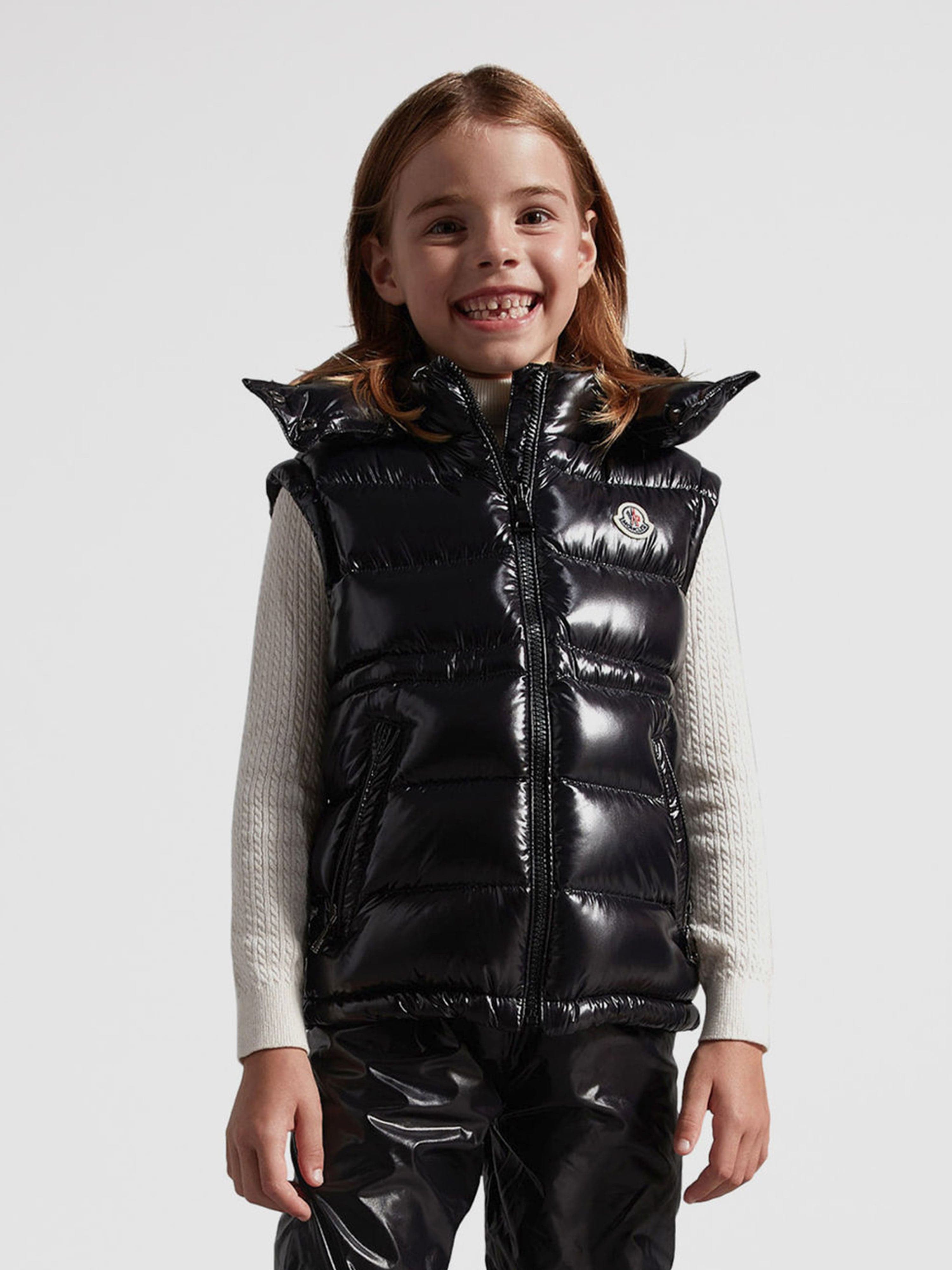 Moncler Enfant Girls Down Padded Ania Gilet in Black