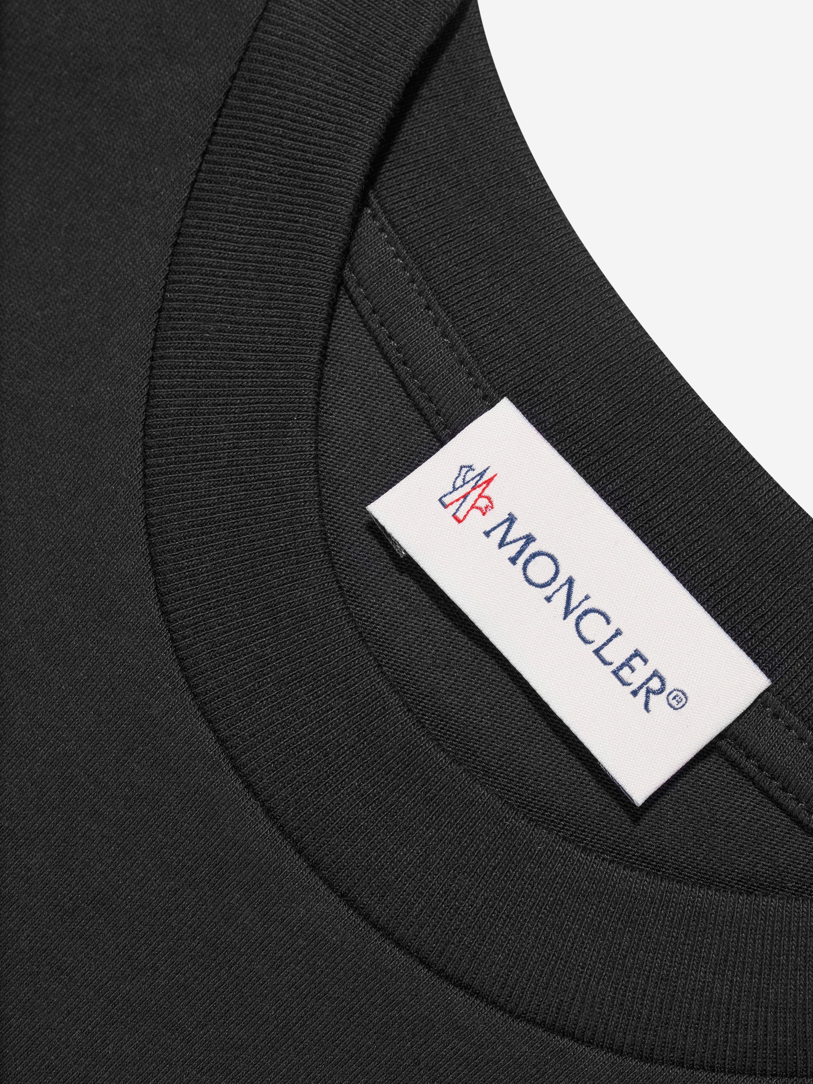 Moncler Enfant Kids Logo T-Shirt in Black