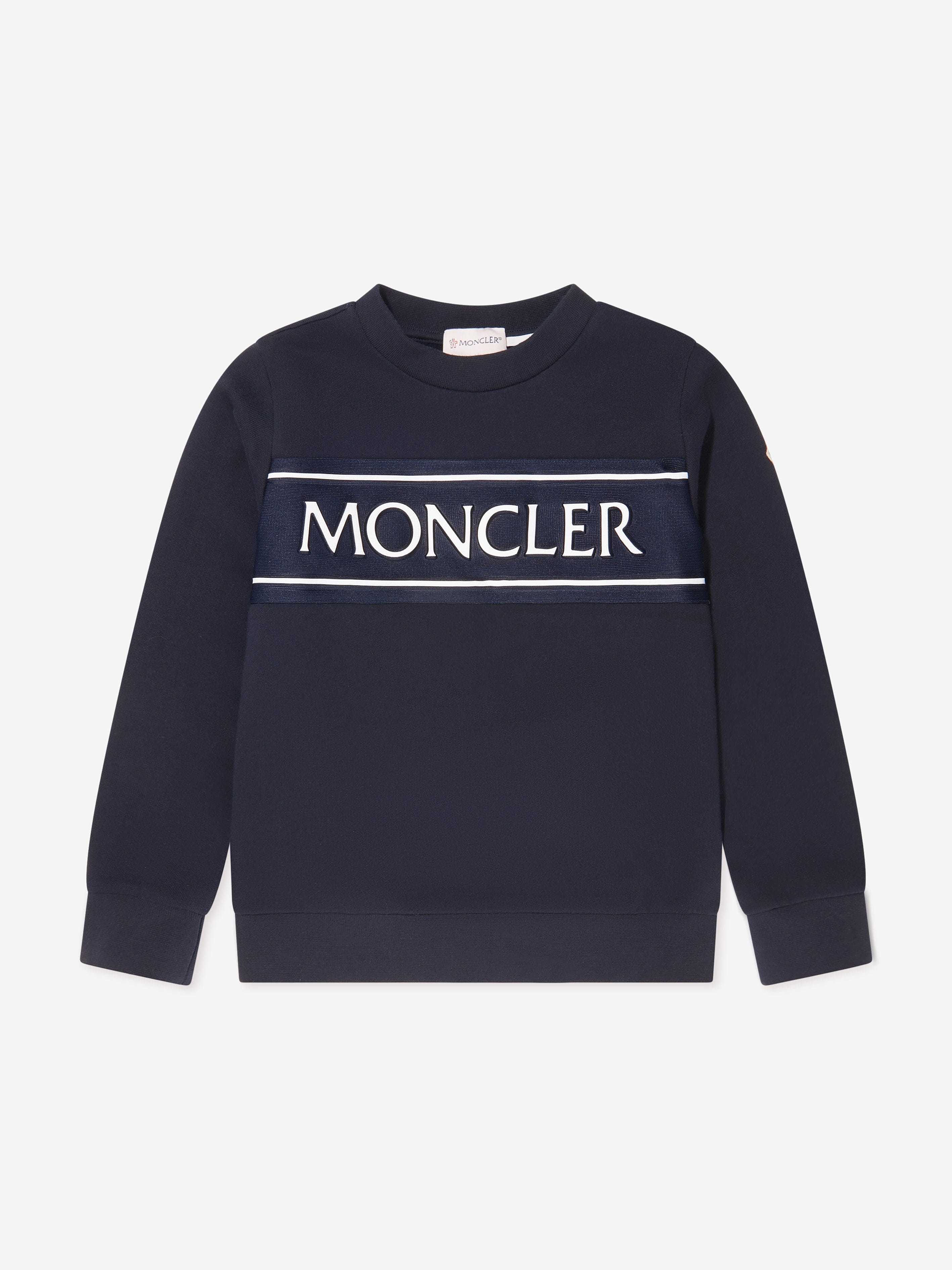 Moncler Enfant Kids Logo Sweatshirt in Navy