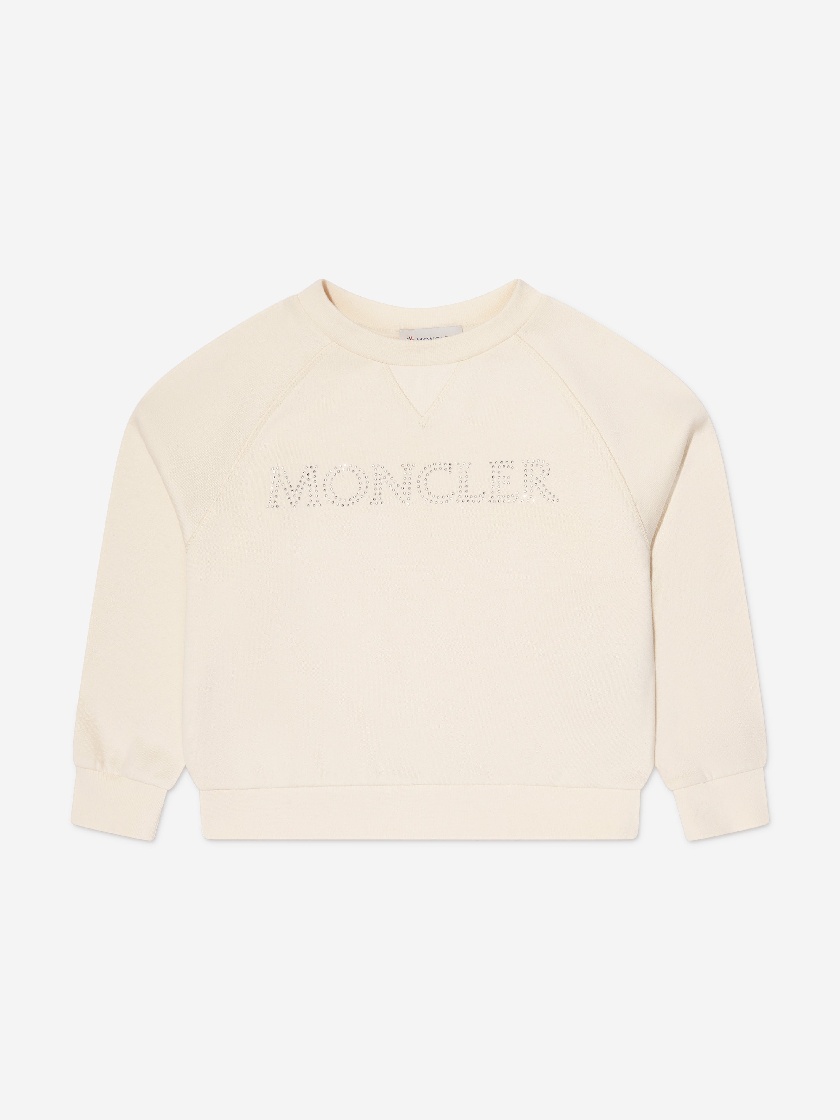 Moncler Enfant Girls Logo Sweatshirt in Ivory