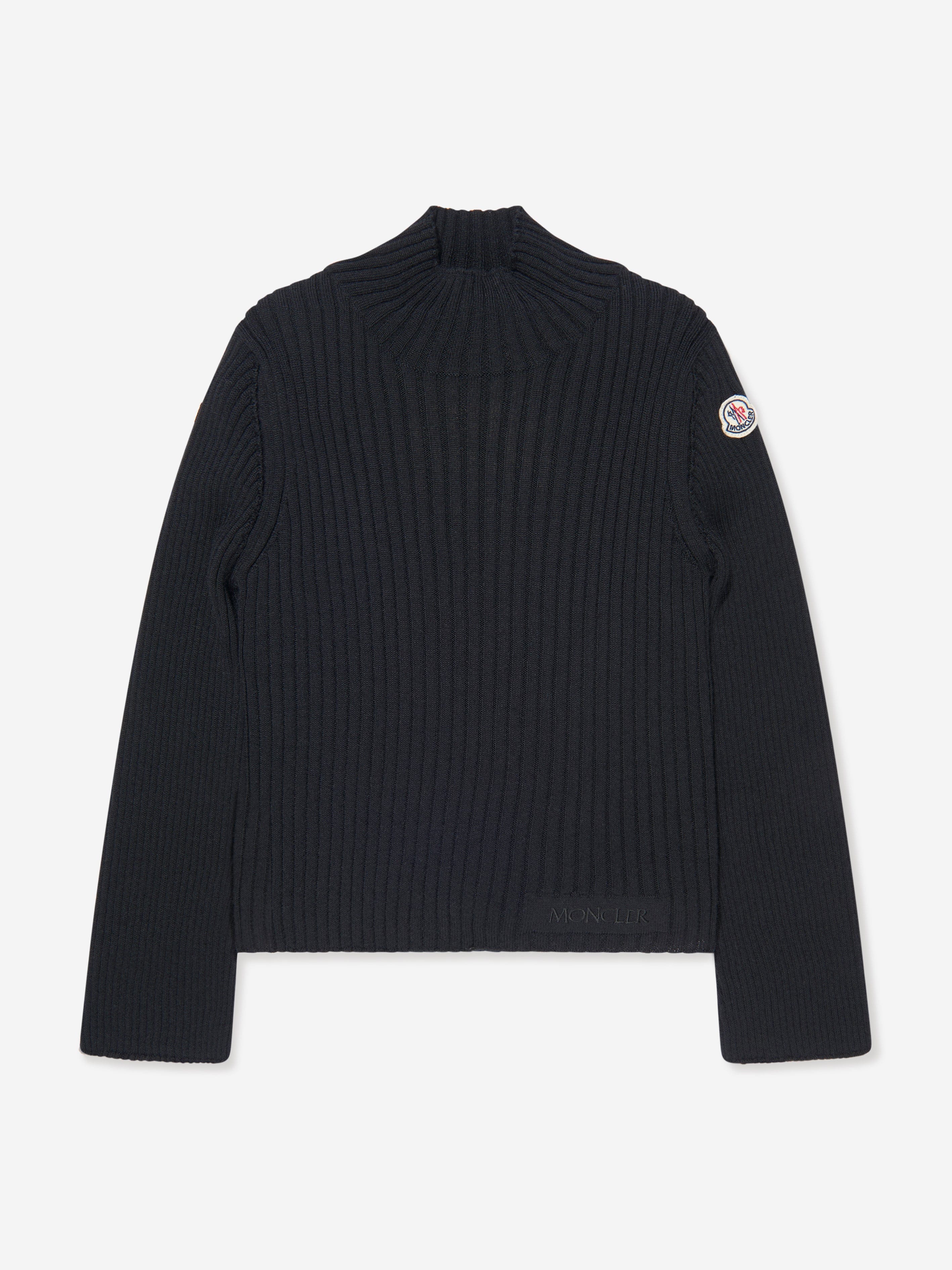 Moncler Enfant Girls Turtleneck Top in Black