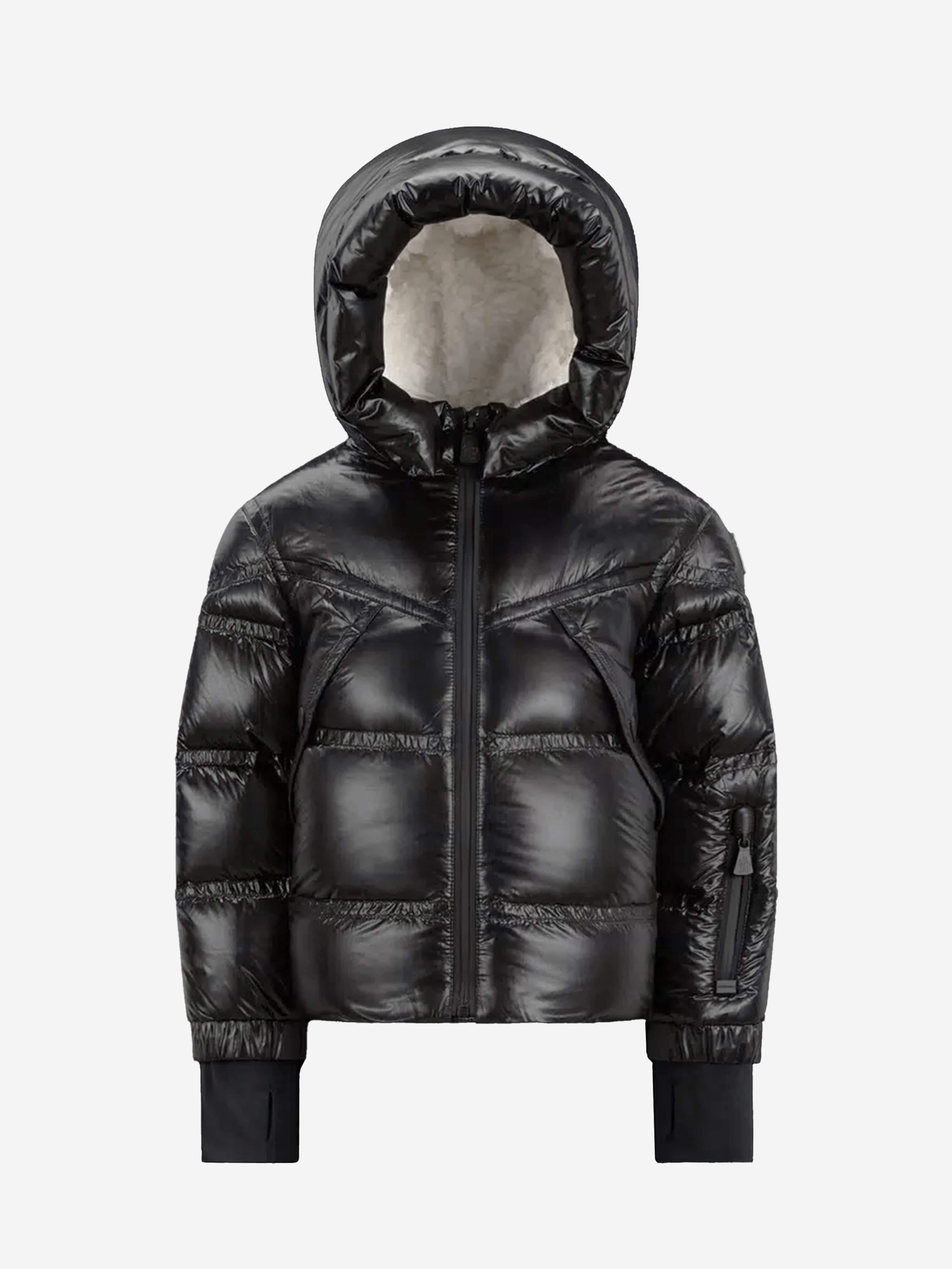 Moncler Enfant Moncler Grenoble Girls Down Padded Vernayaz Jacket in Black