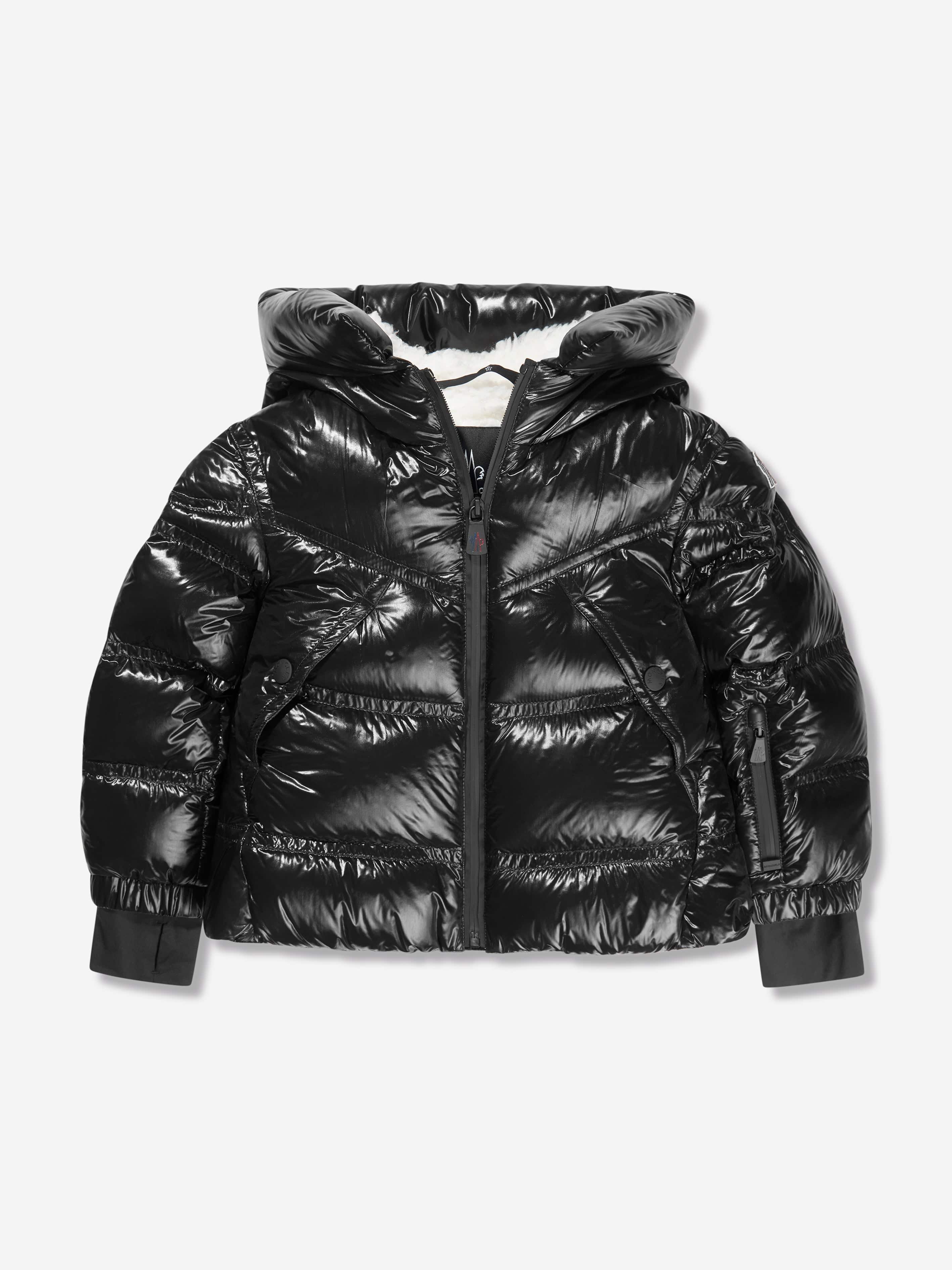 Moncler Enfant Moncler Grenoble Girls Down Padded Vernayaz Jacket in Black