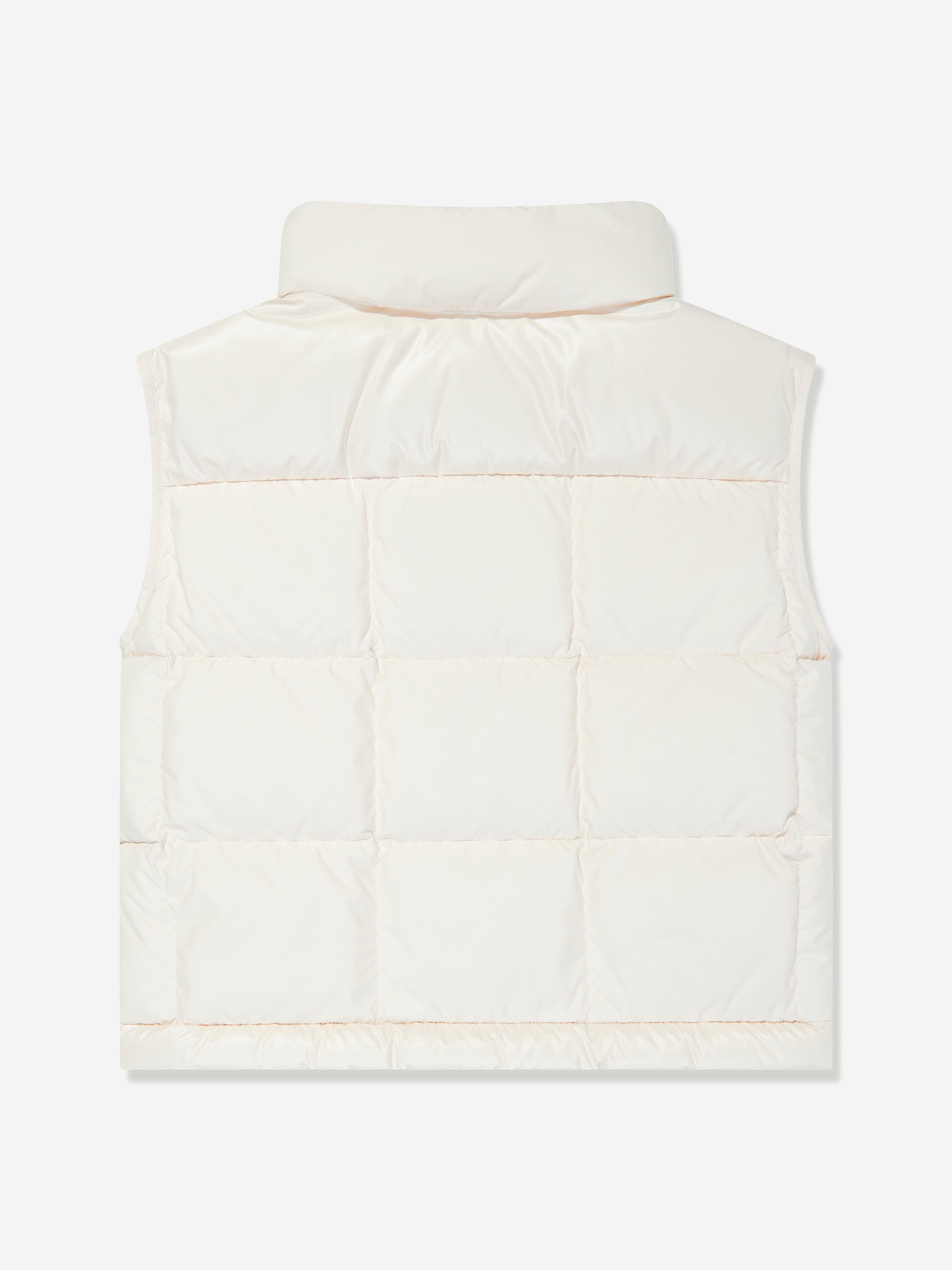 Moncler Enfant Girls Down Padded Rhoda Gilet in Ivory