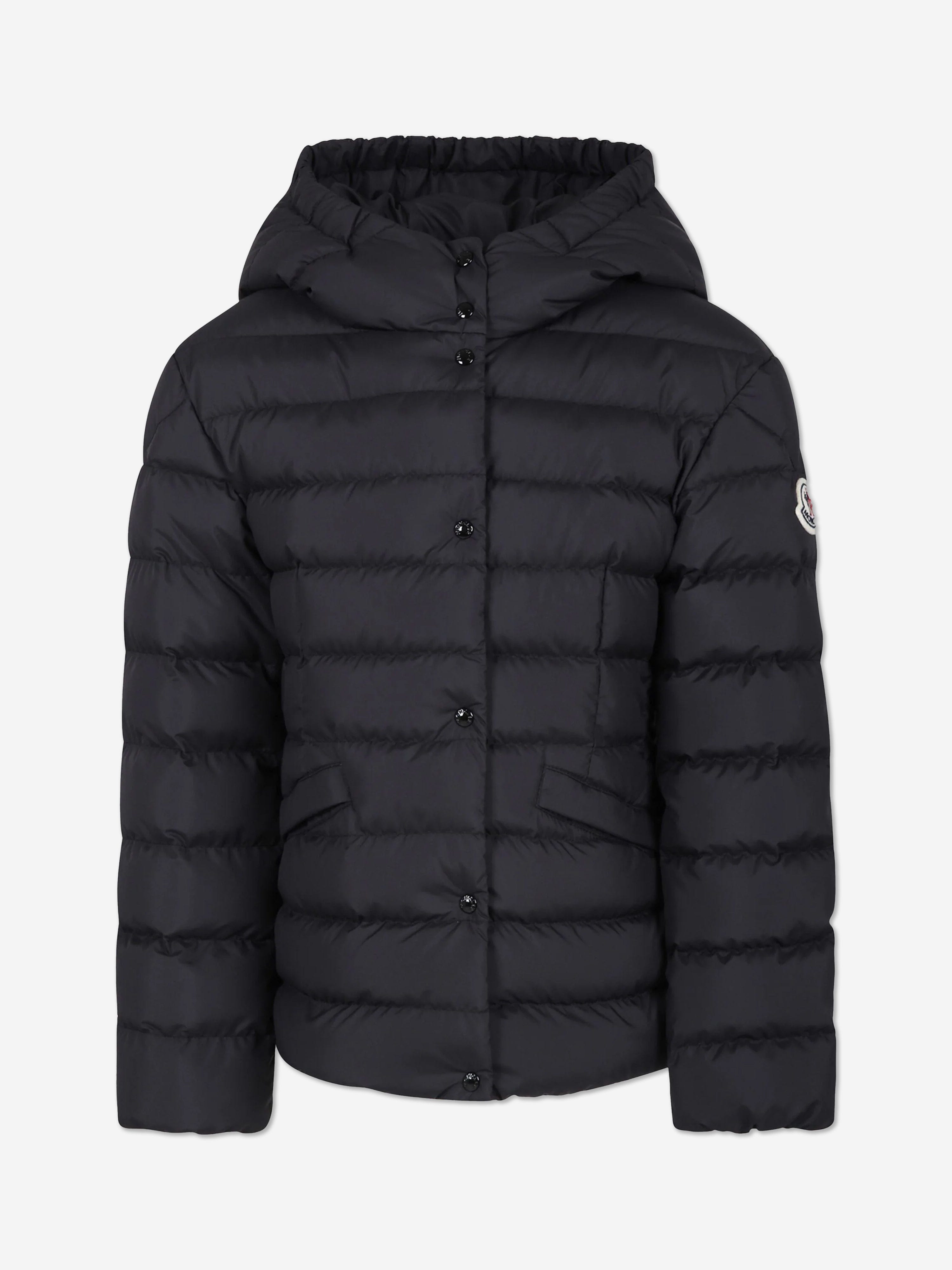 Moncler Enfant Girls Down Padded Egisto Jacket in Black