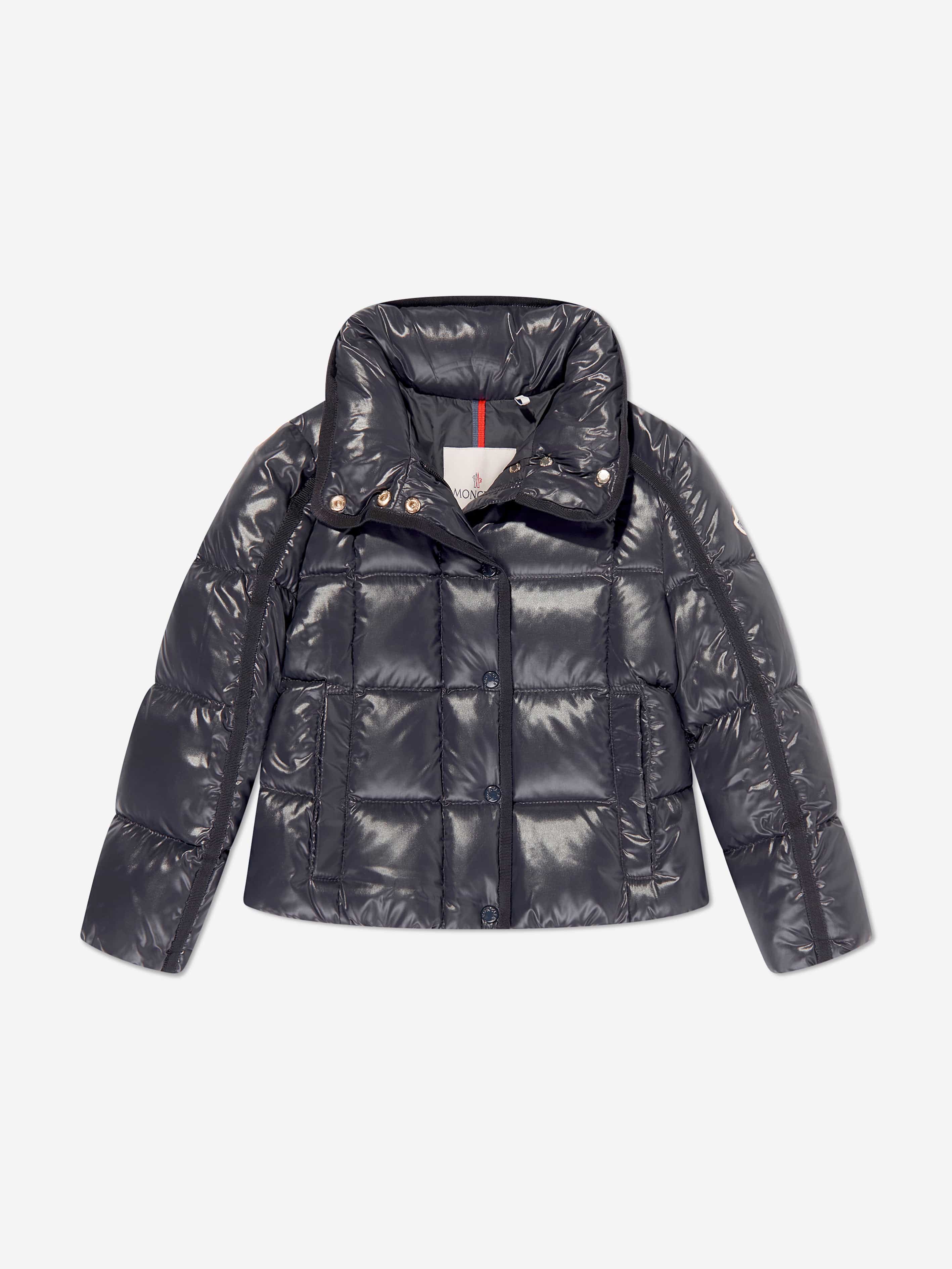 Moncler Enfant Girls Down Padded Selat Jacket in Navy