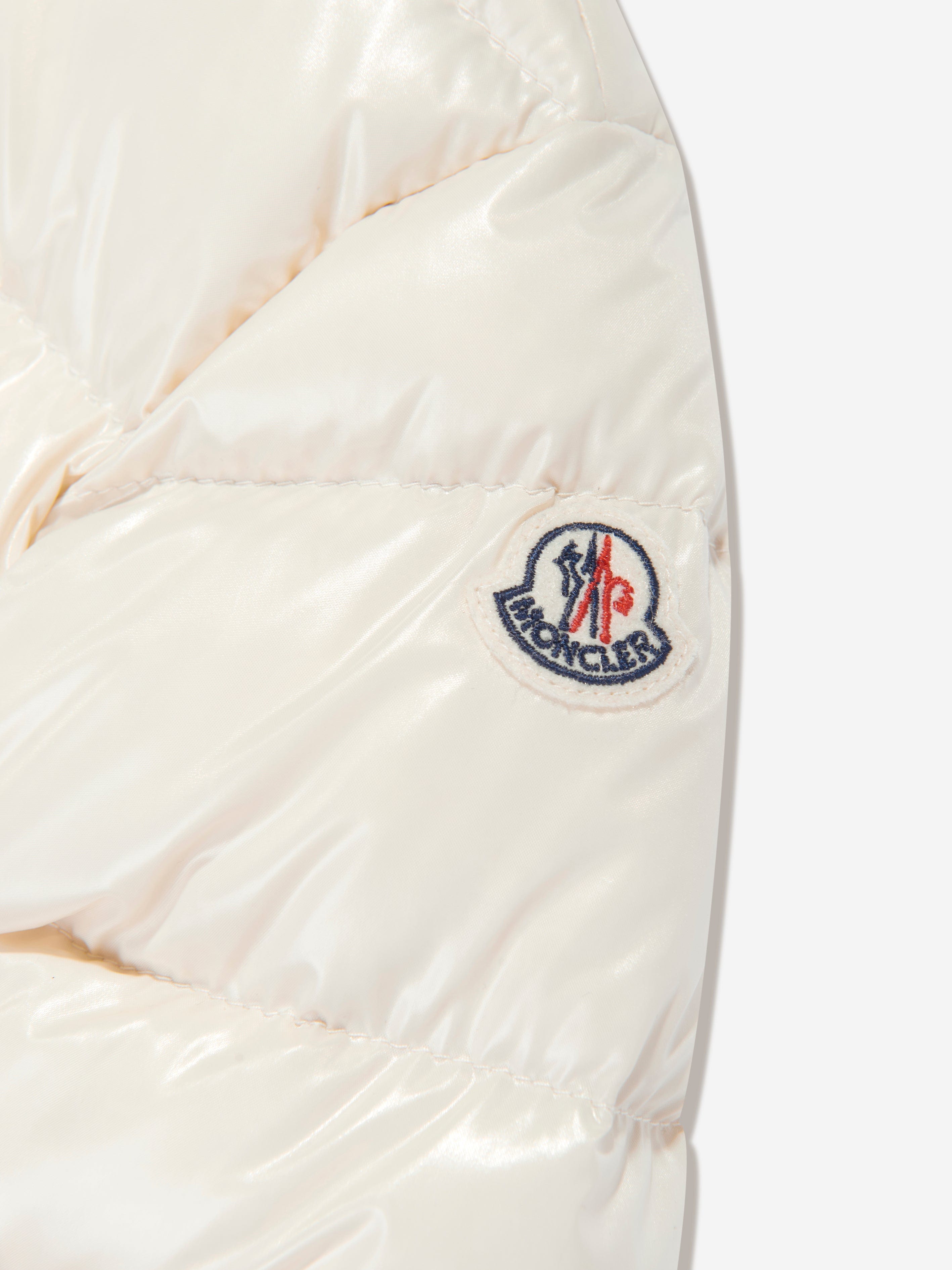 Moncler Enfant Girls Down Padded Arcelot Jacket in Ivory