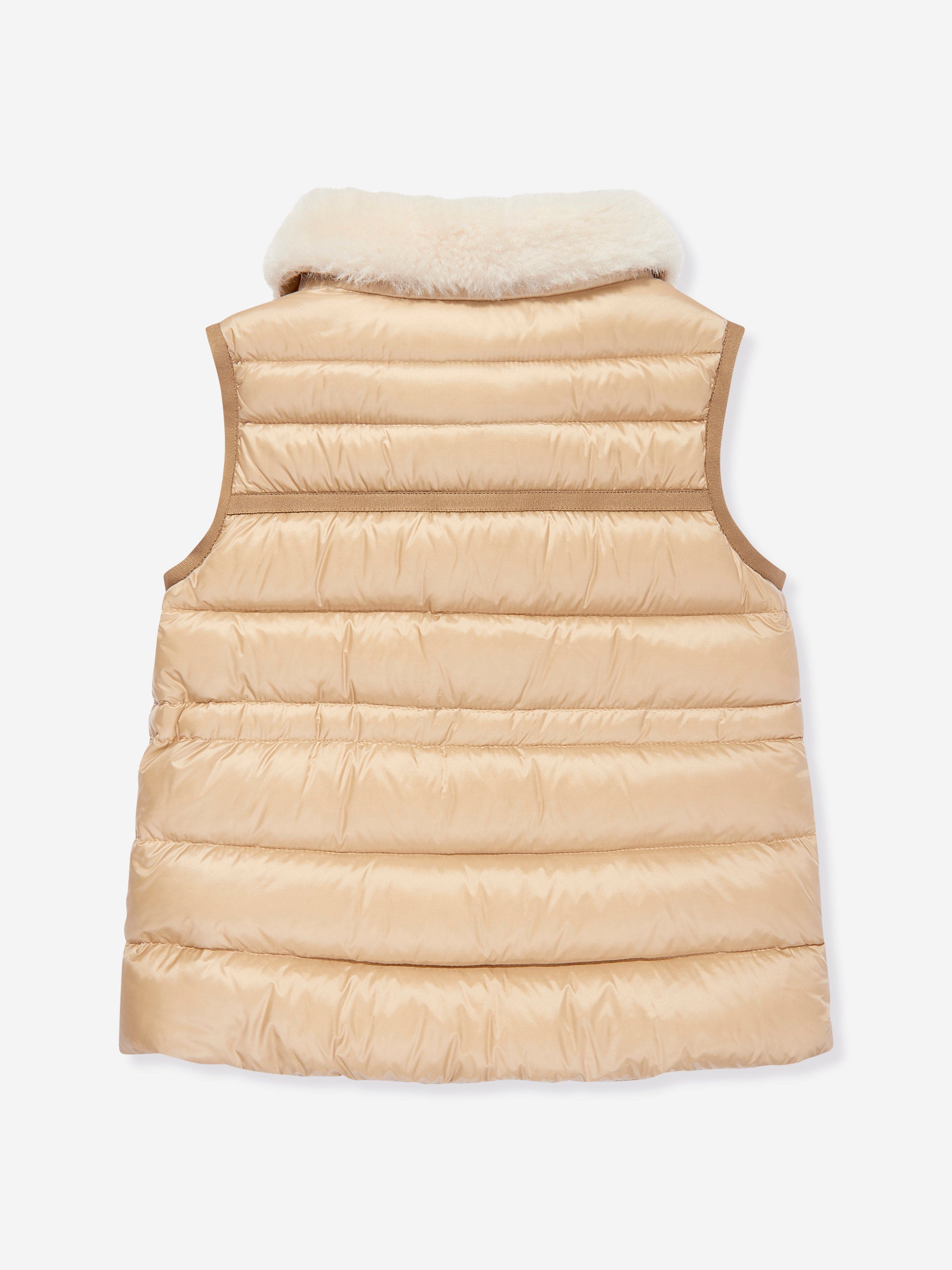 Moncler Enfant Girls Down Padded Elisheba Gilet in Beige