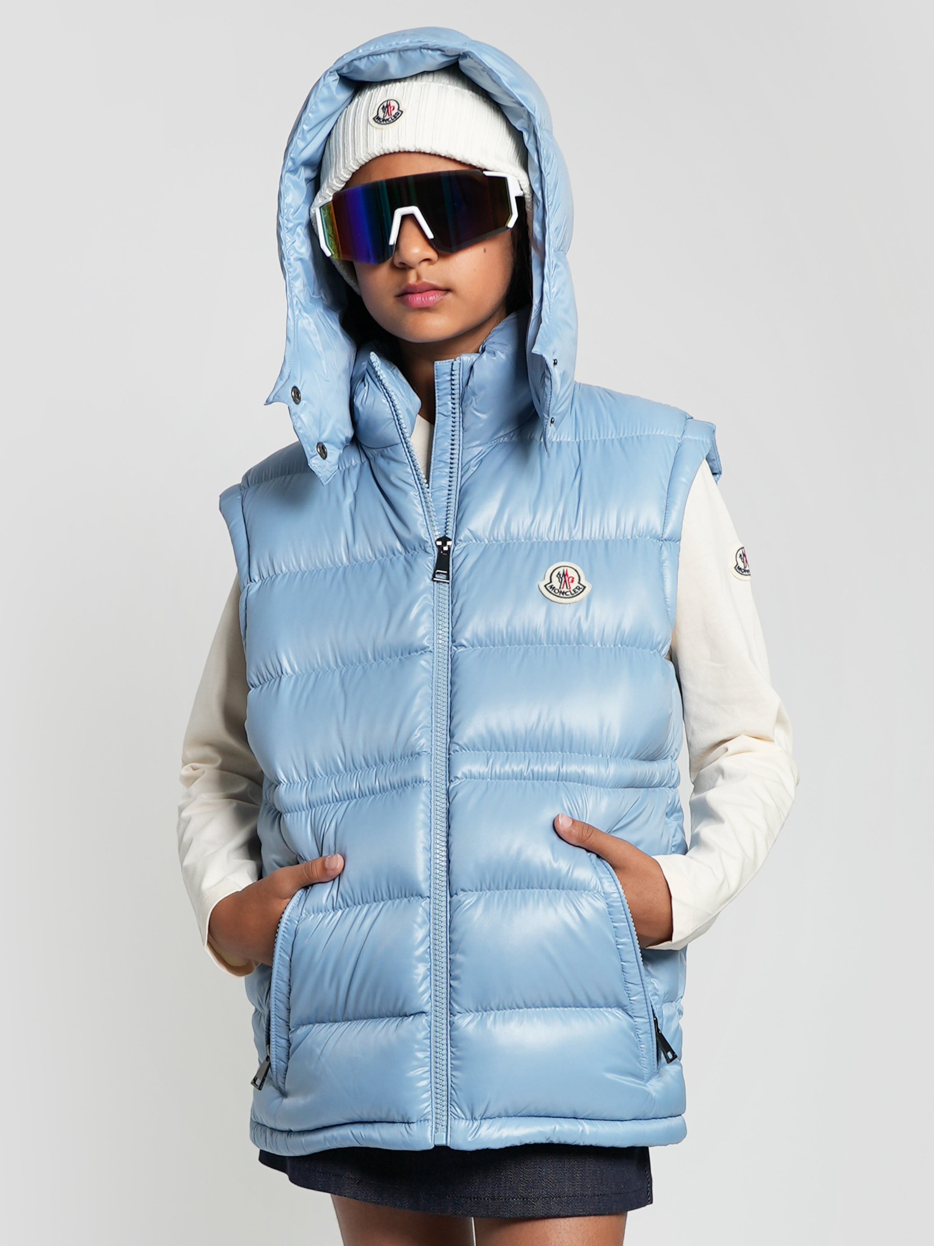 Moncler Enfant Girls Down Padded Ania Gilet in Blue