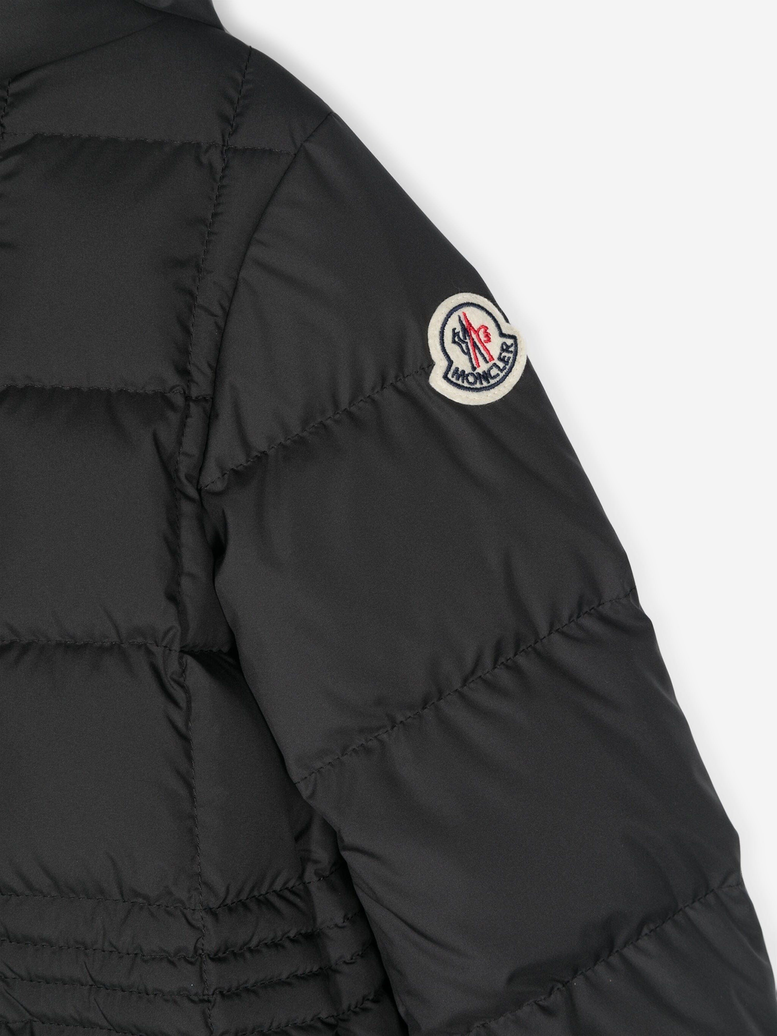 Moncler Enfant Girls Down Padded Arina Long Parka in Black