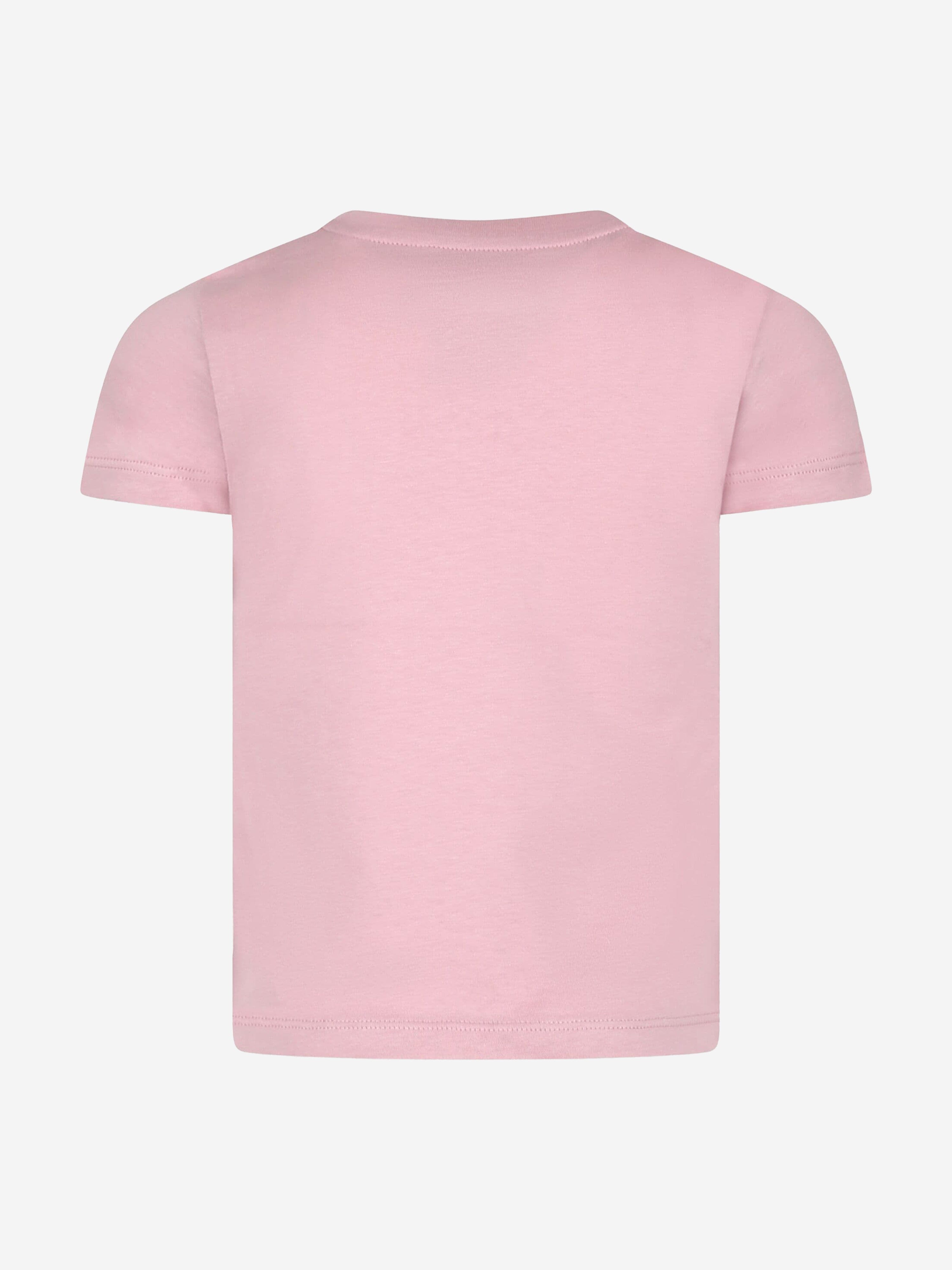 Moncler Enfant Girls Logo T-Shirt in Pink