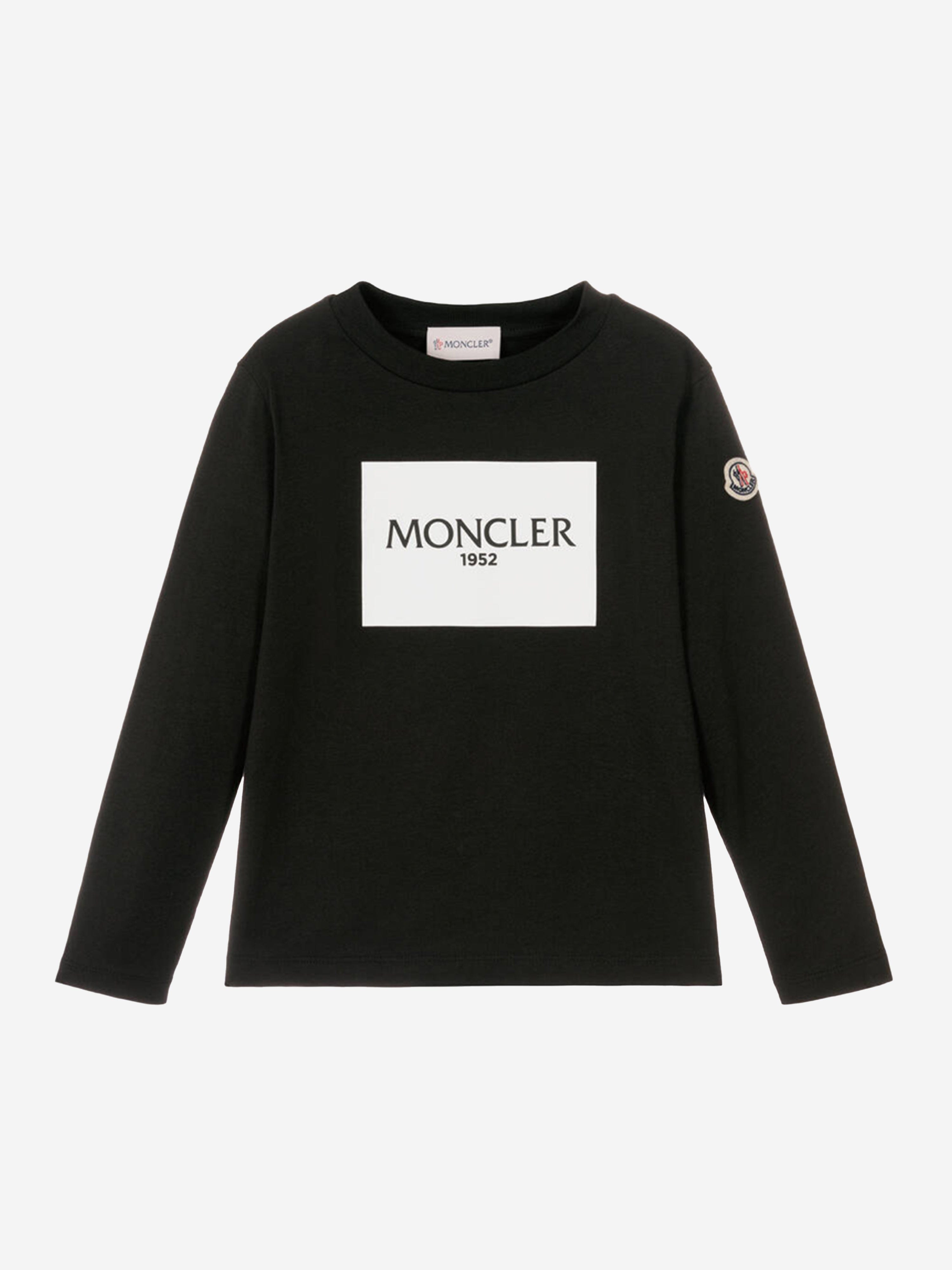 Moncler Enfant Boys Long Sleeve T-Shirt in Black