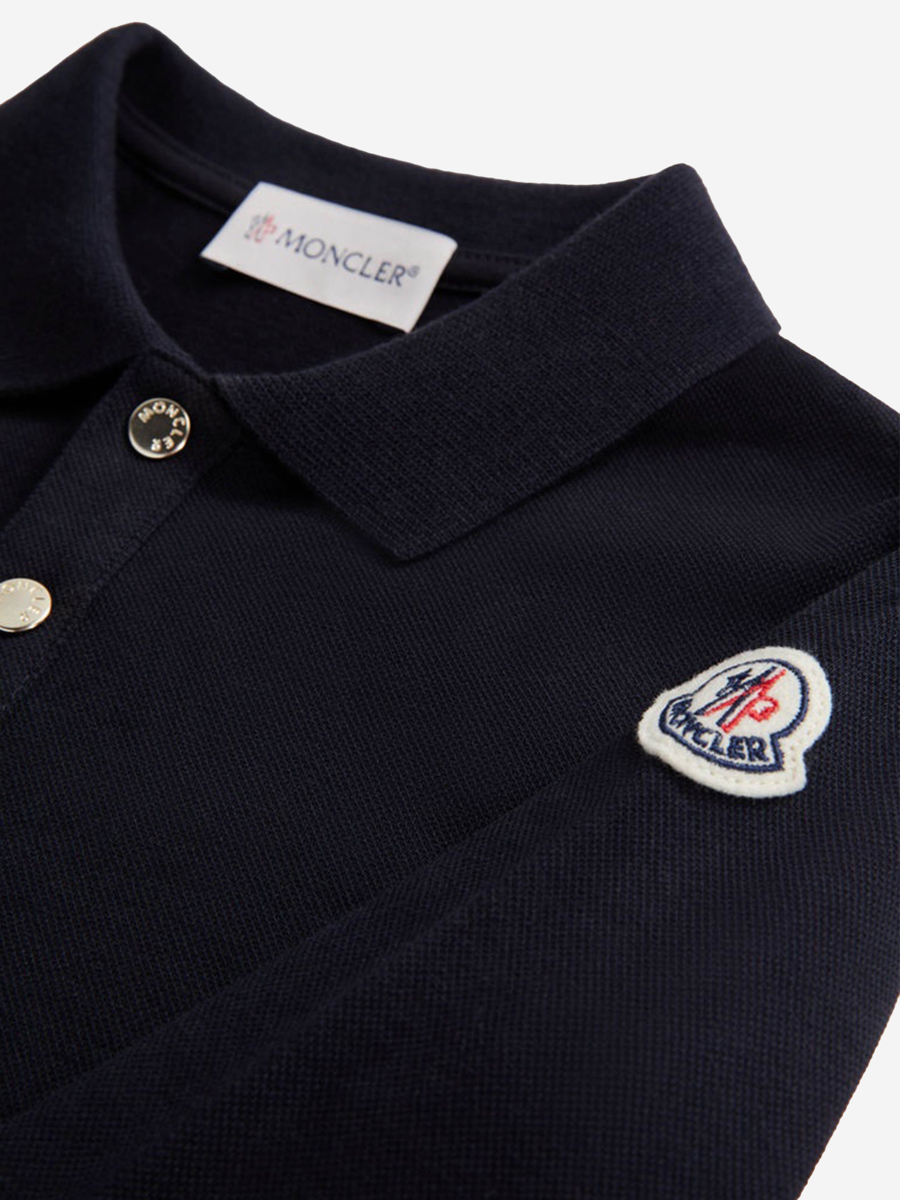 Moncler Enfant Girls Polo Dress in Navy