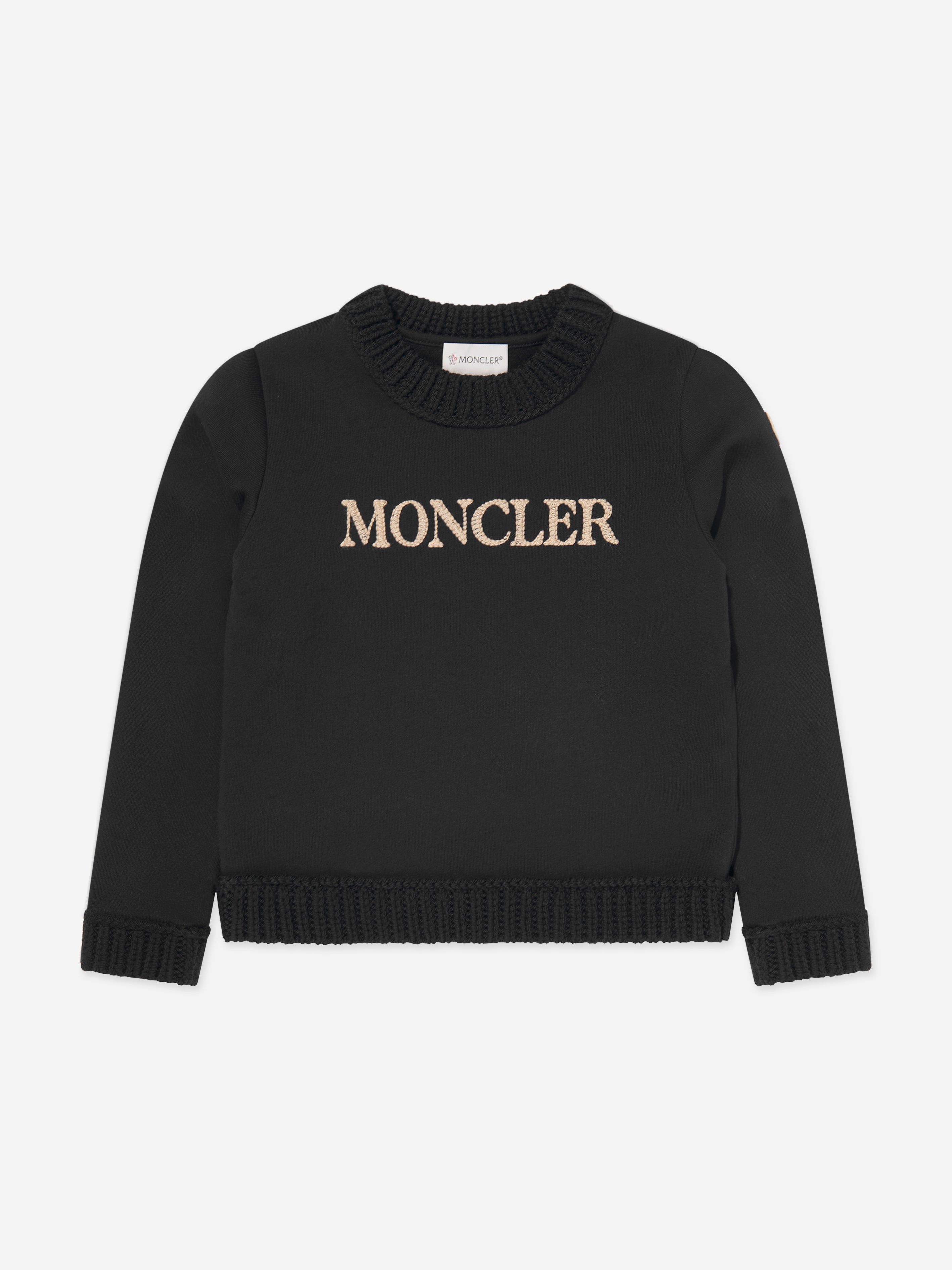 Moncler Enfant Girls Logo Tracksuit in Black