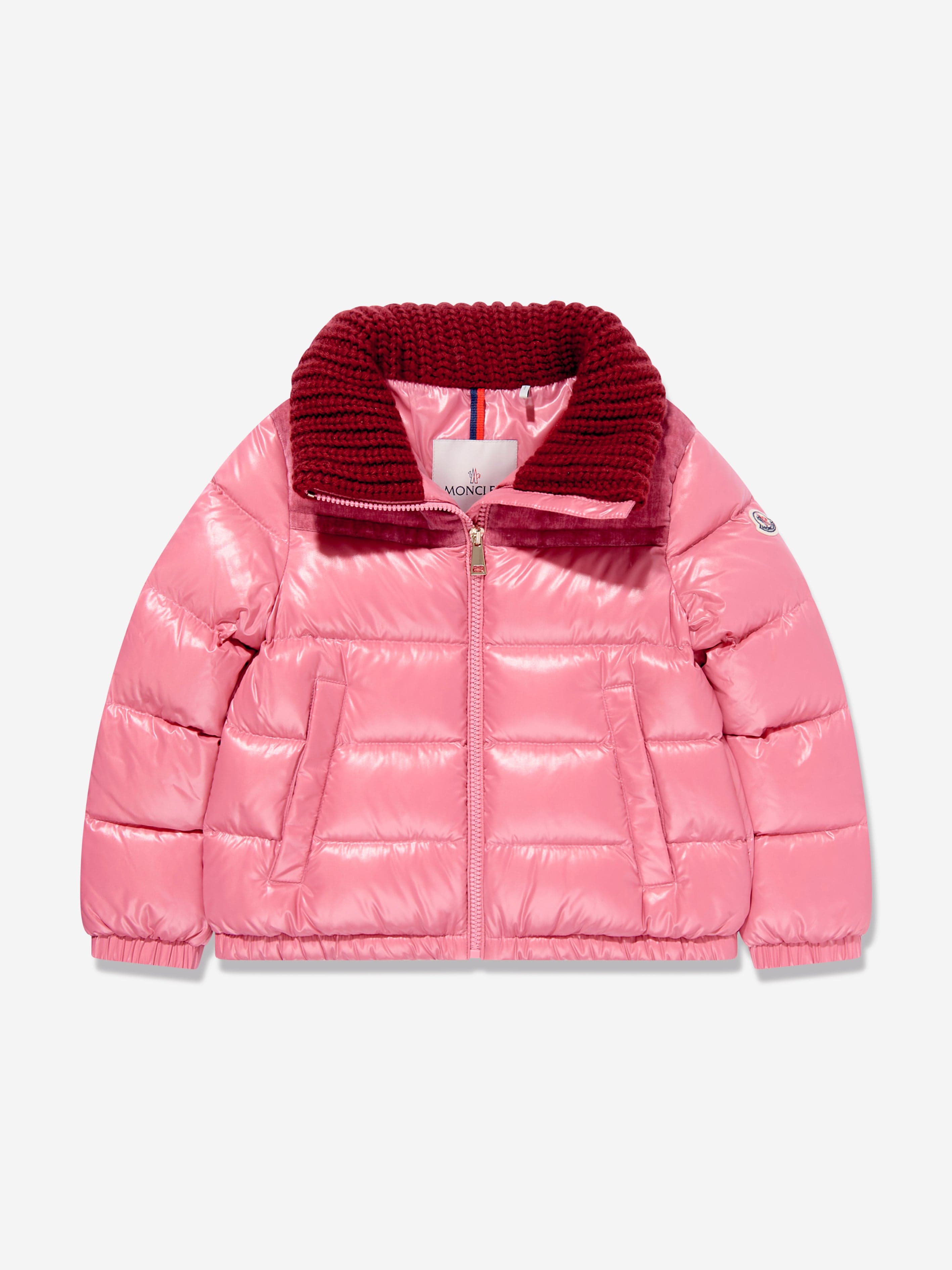 Moncler Enfant Girls Down Padded Auffrique Jacket in Pink