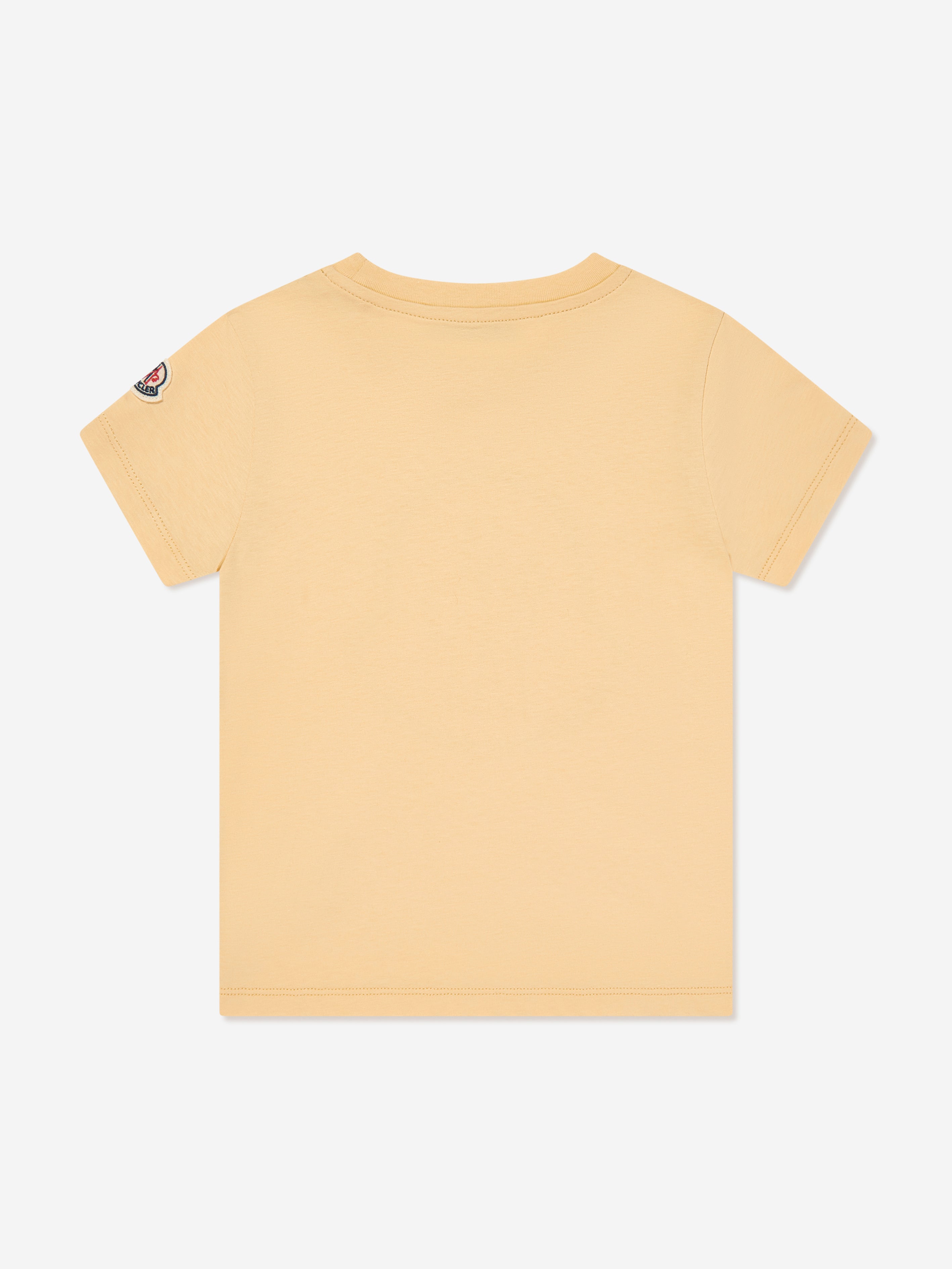 Moncler Enfant Girls Logo T-Shirt in Yellow