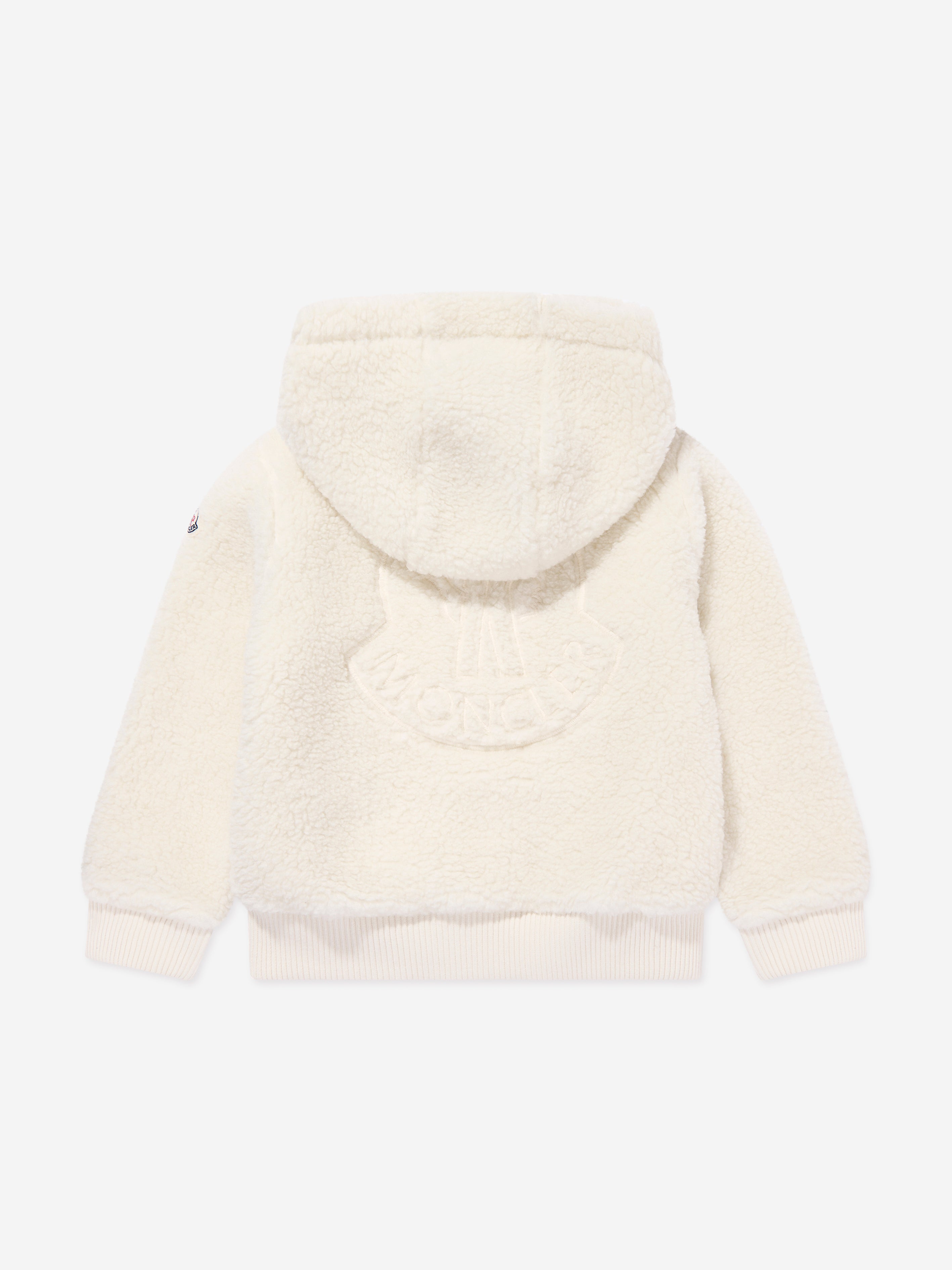 Moncler Enfant Boys Zip Up Cardigan in Ivory