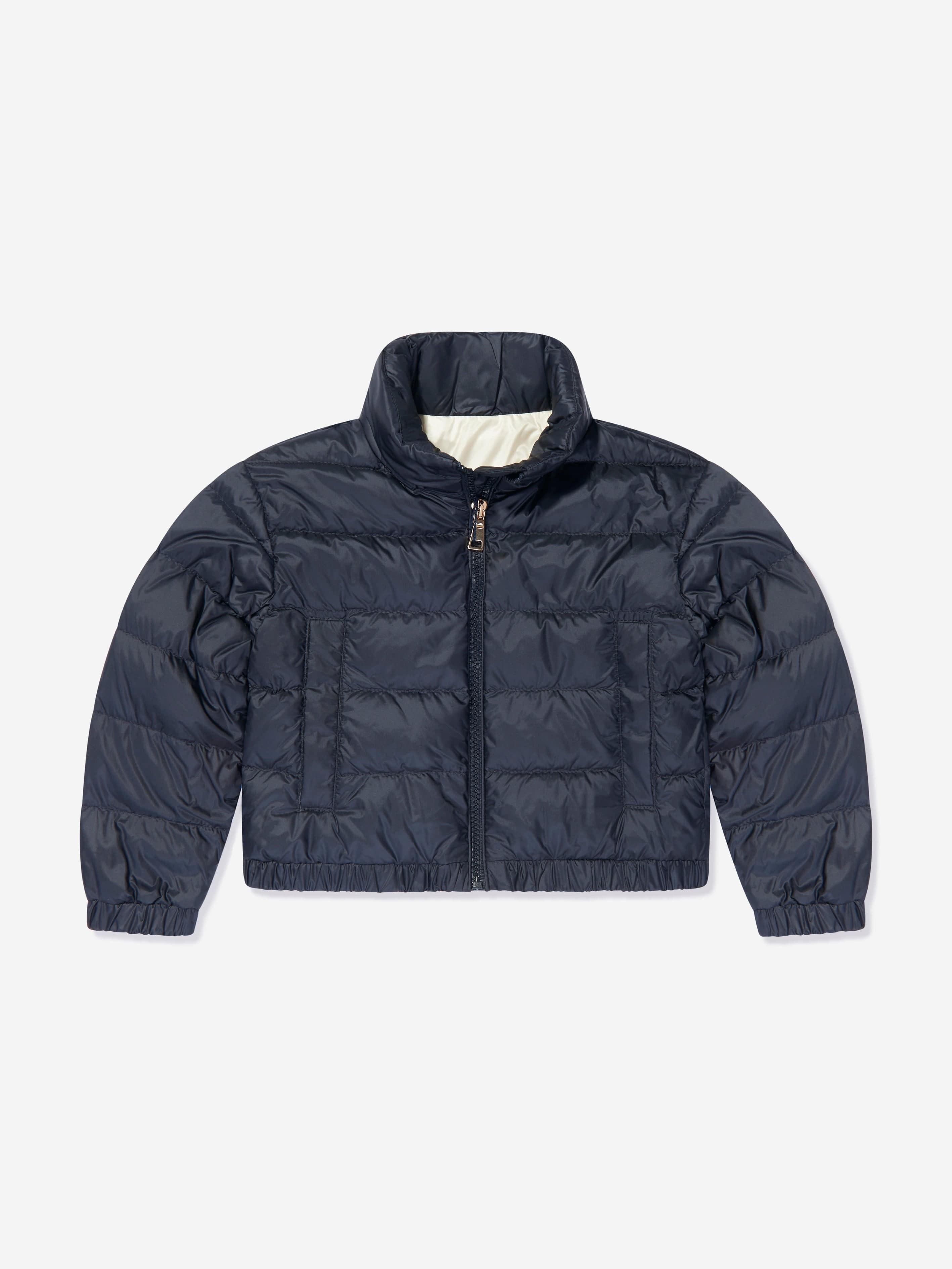 Moncler Enfant Girls Down Padded Musa Jacket in Navy