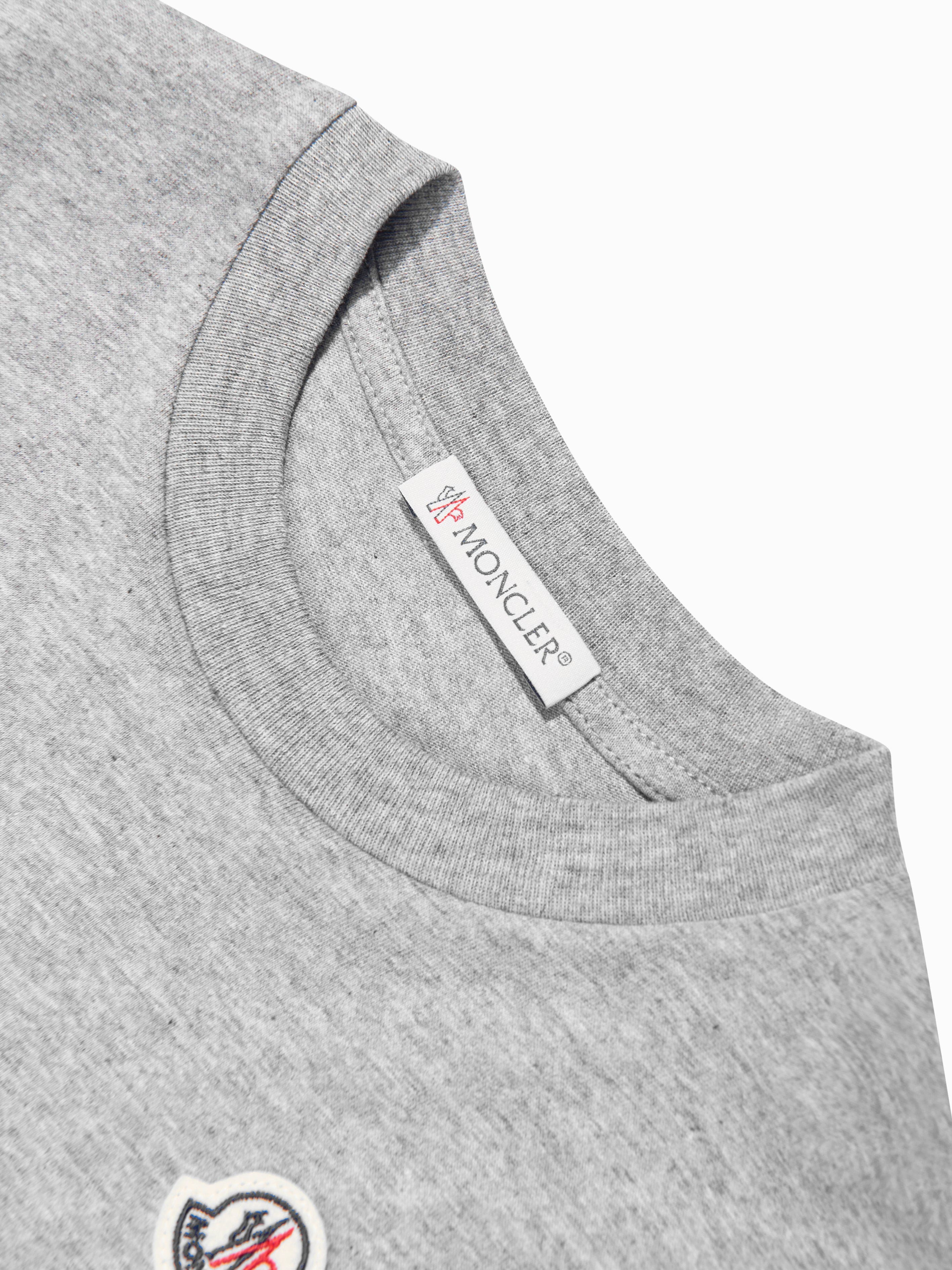 Moncler Enfant Kids Logo T-Shirt in Grey