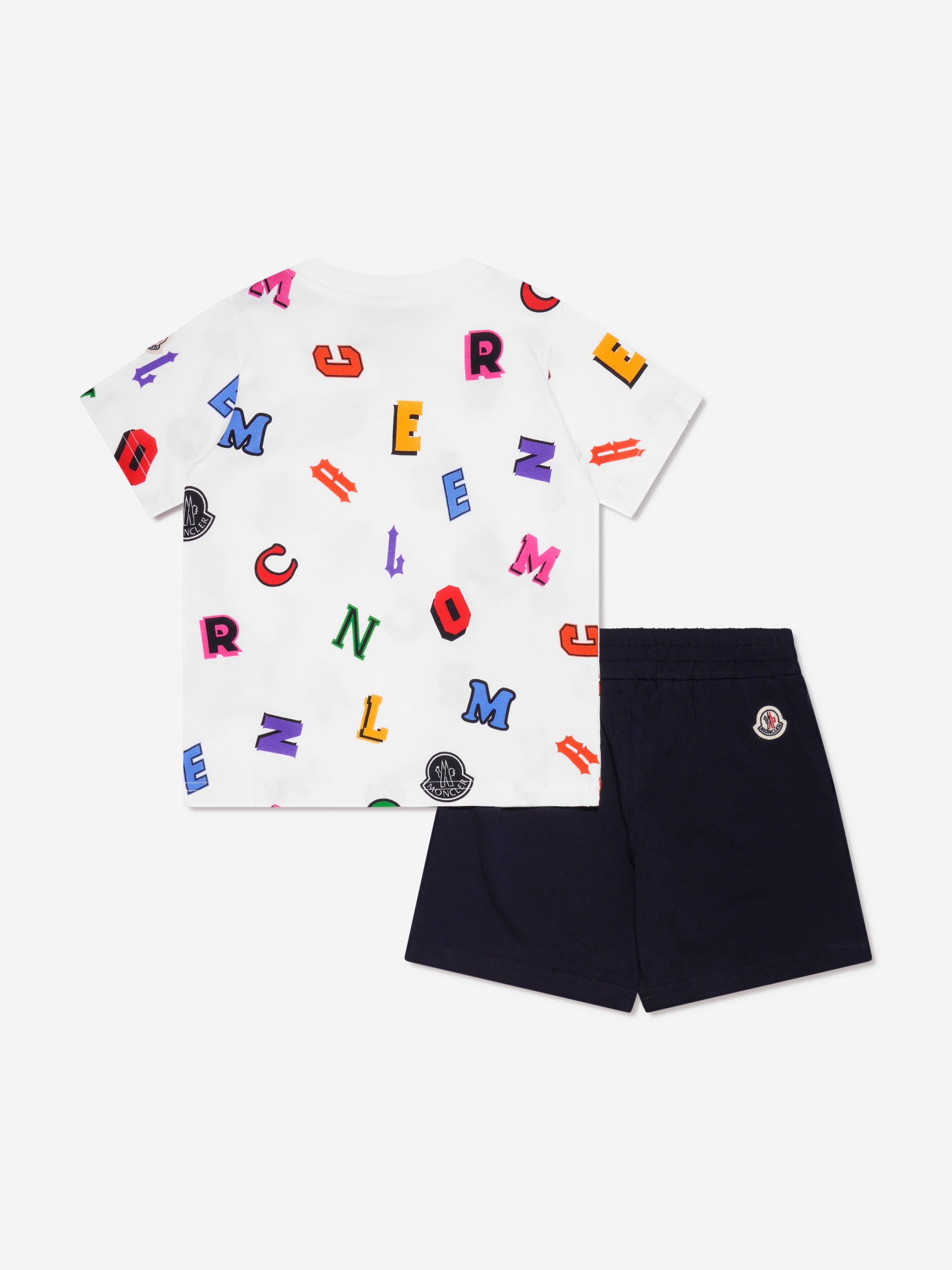 Moncler Enfant Boys T-Shirt And Shorts Set in Multicolour