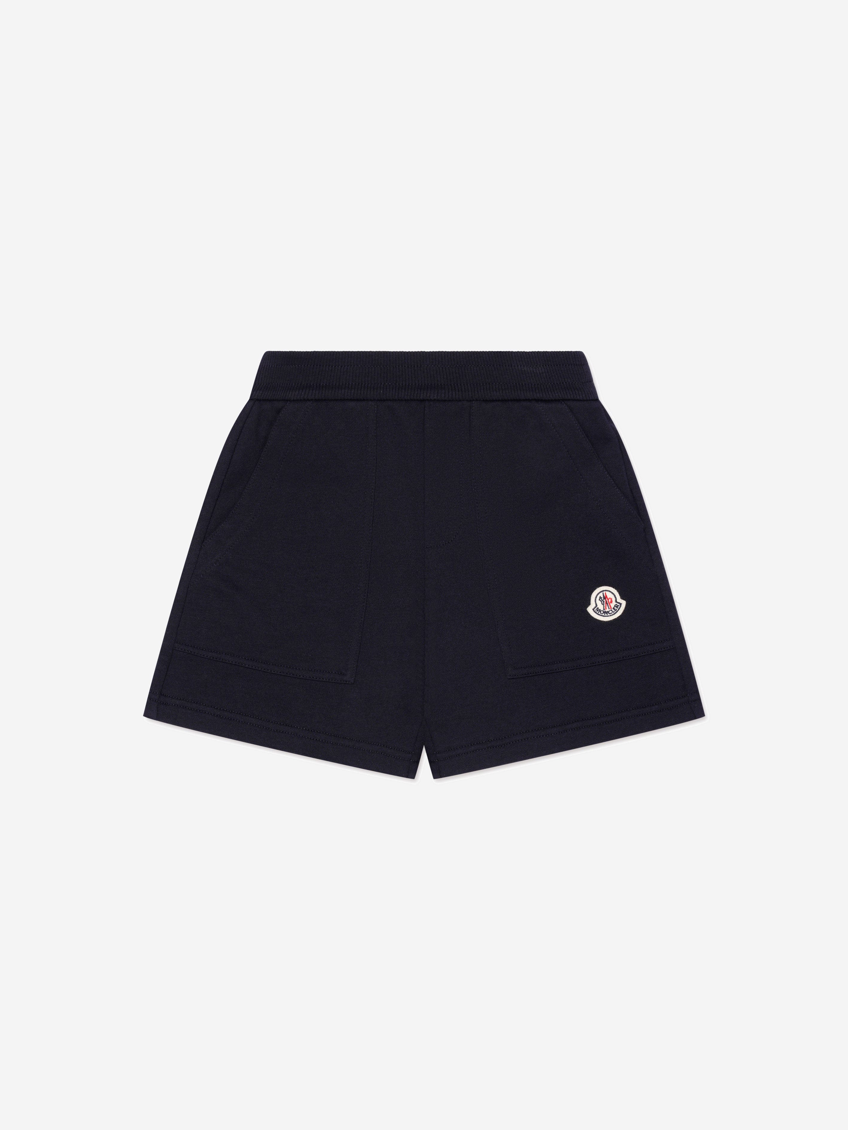 Moncler Enfant Boys Logo Sweat Shorts in Navy