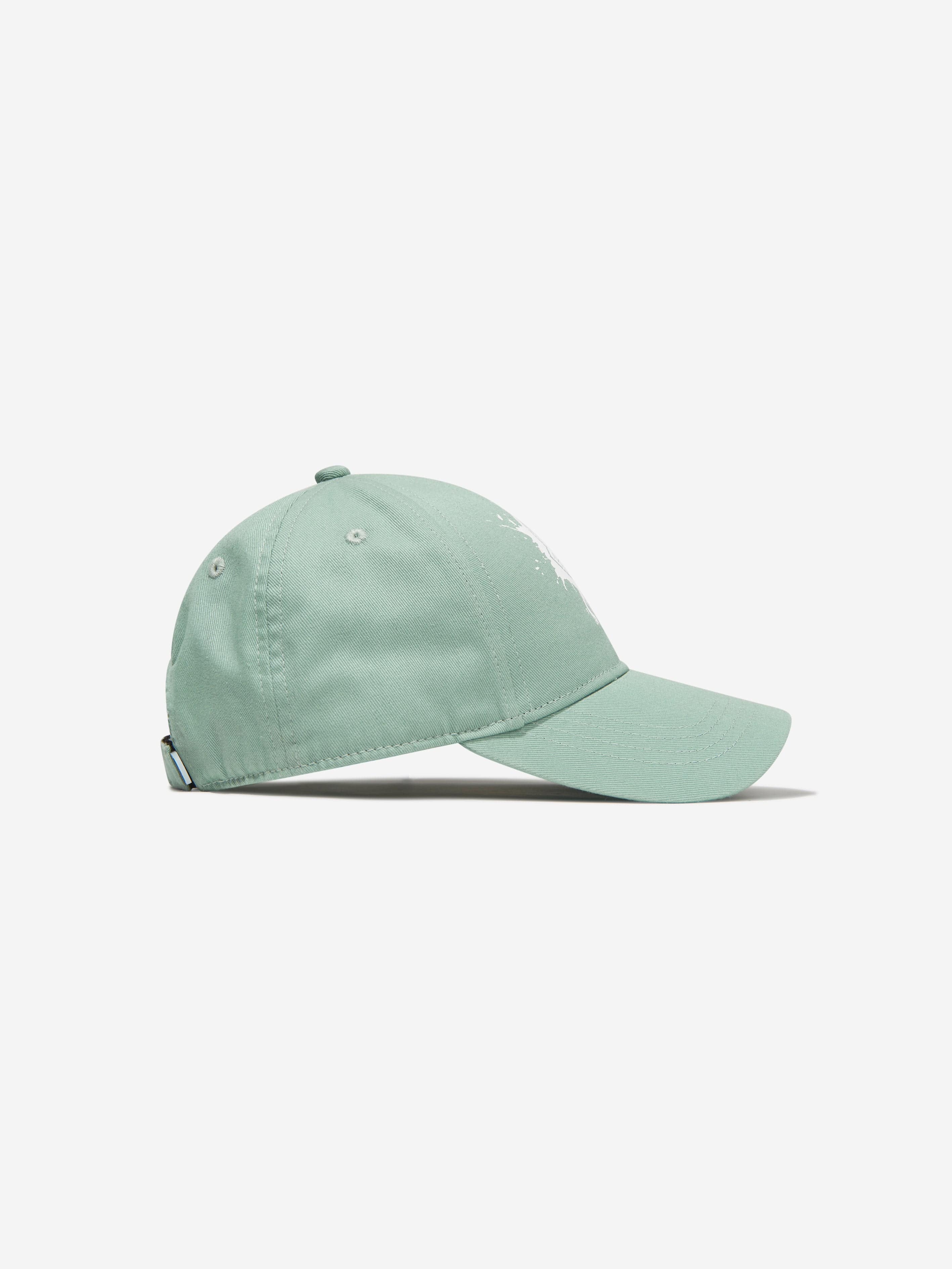 Moncler Enfant Girls Logo Cap in Green