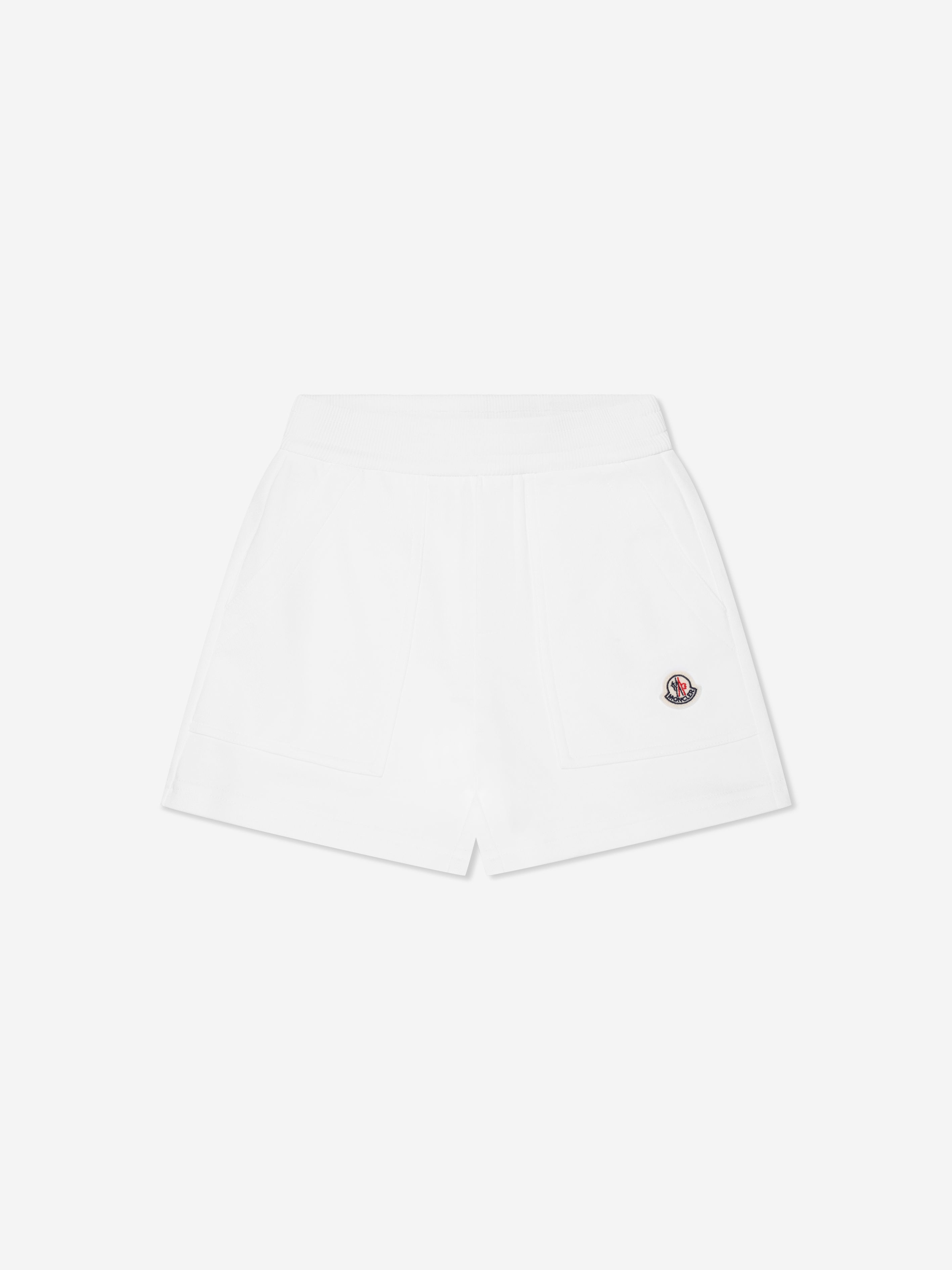 Moncler Enfant Boys Logo Sweat Shorts in White