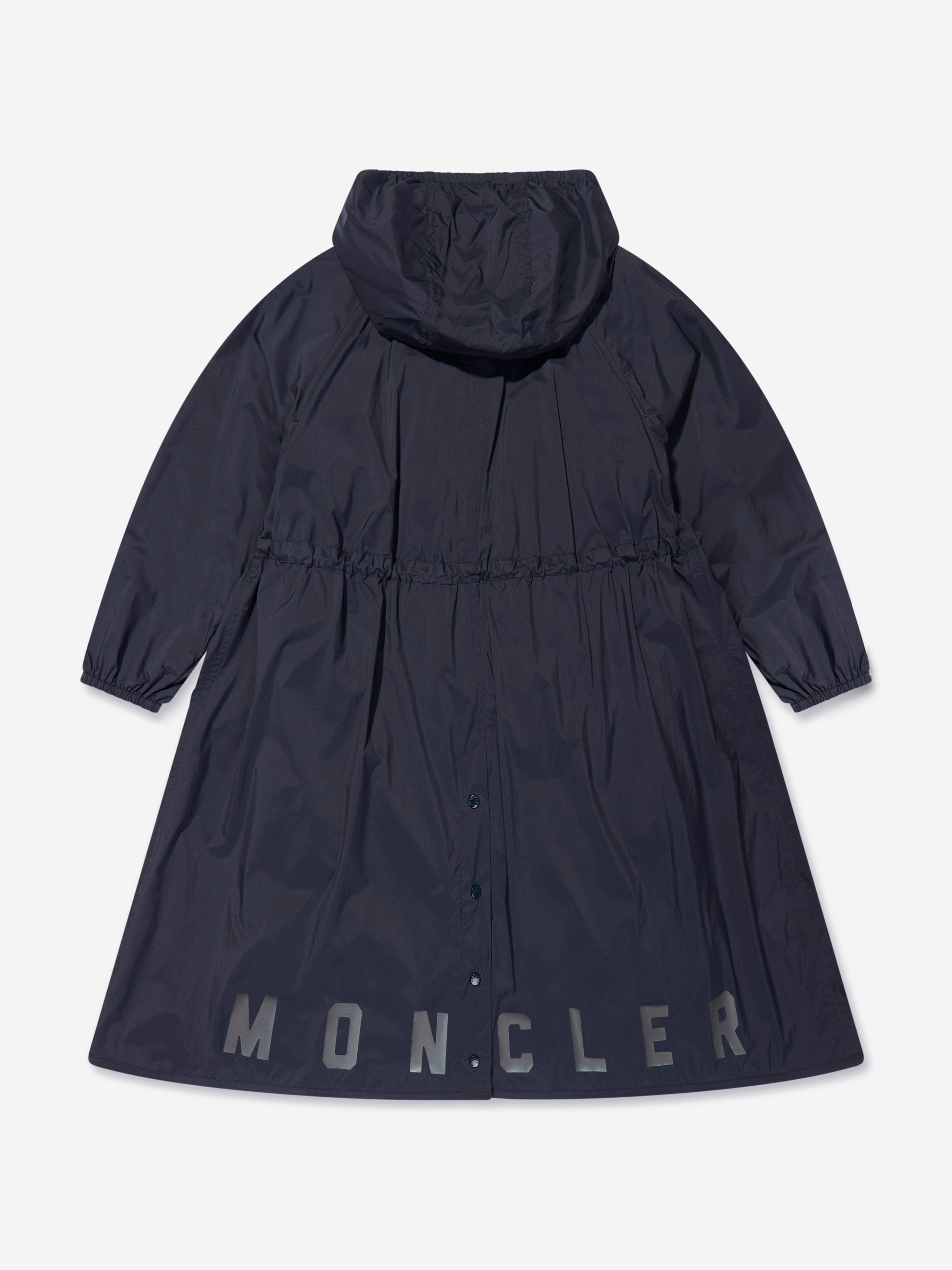 Moncler Enfant Girls Lins Long Parka in Navy