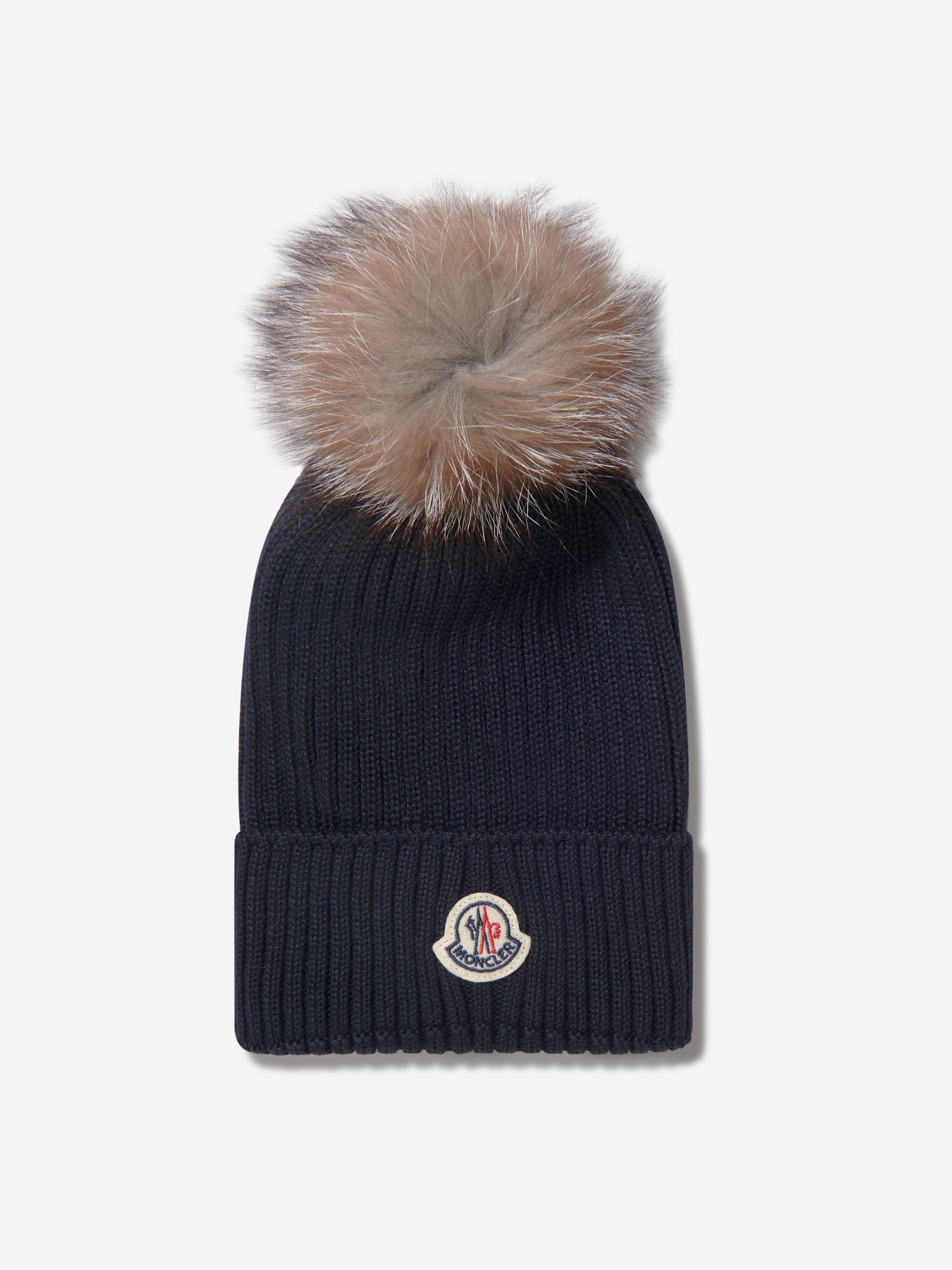 Moncler Enfant Girls Wool Knitted Pom Pom Hat