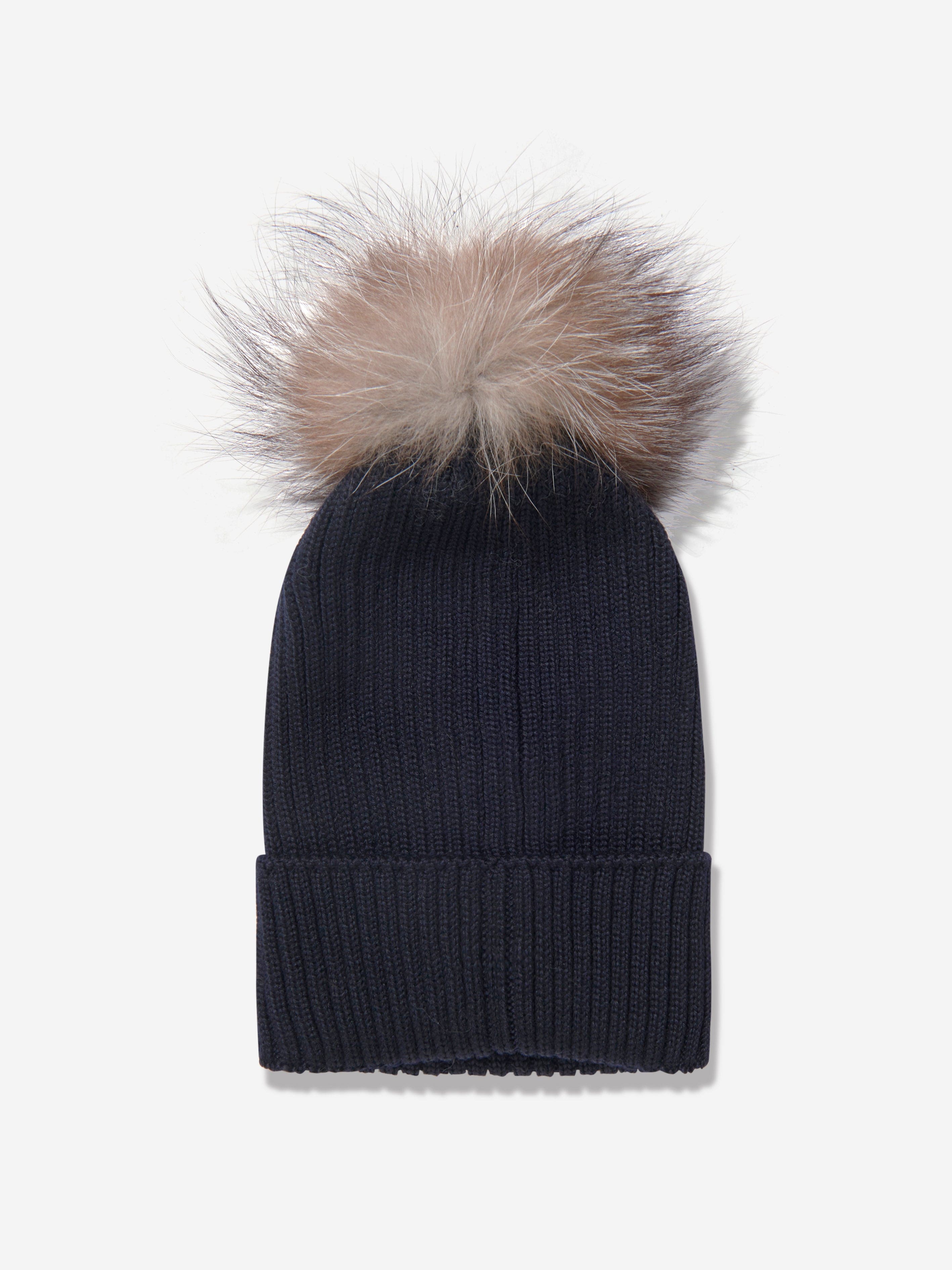 Moncler Enfant Girls Wool Knitted Pom Pom Hat