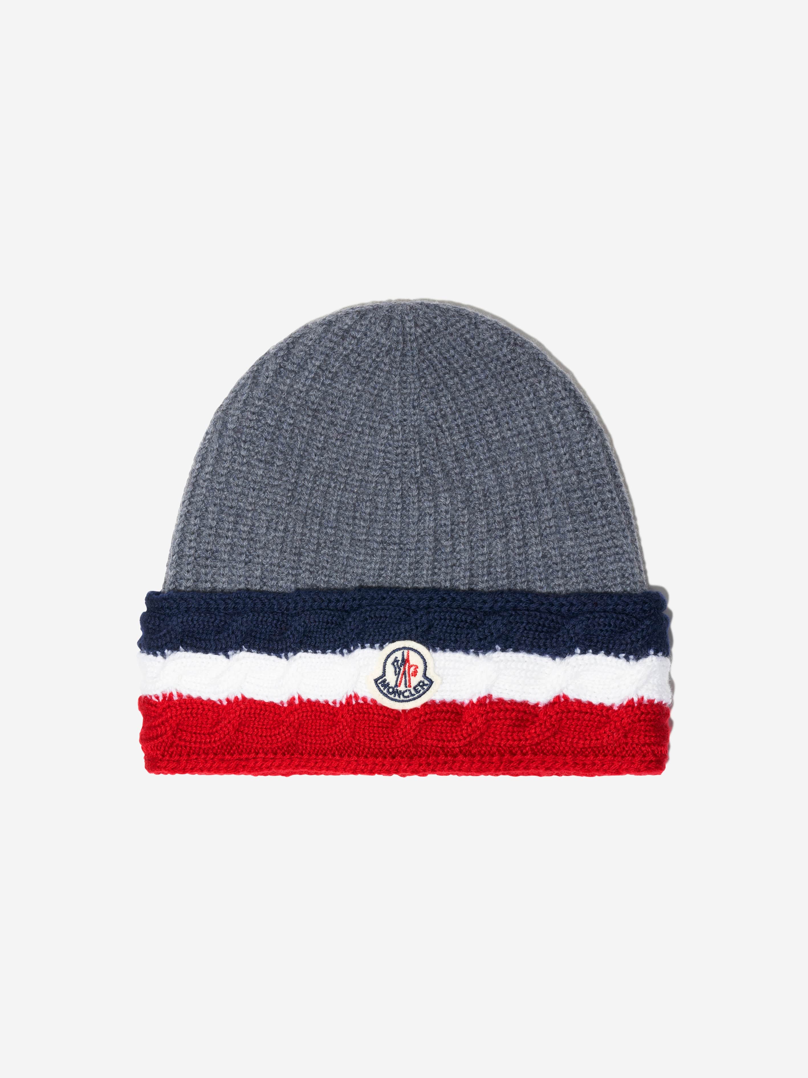 Moncler Enfant Boys Wool Knitted Logo Hat