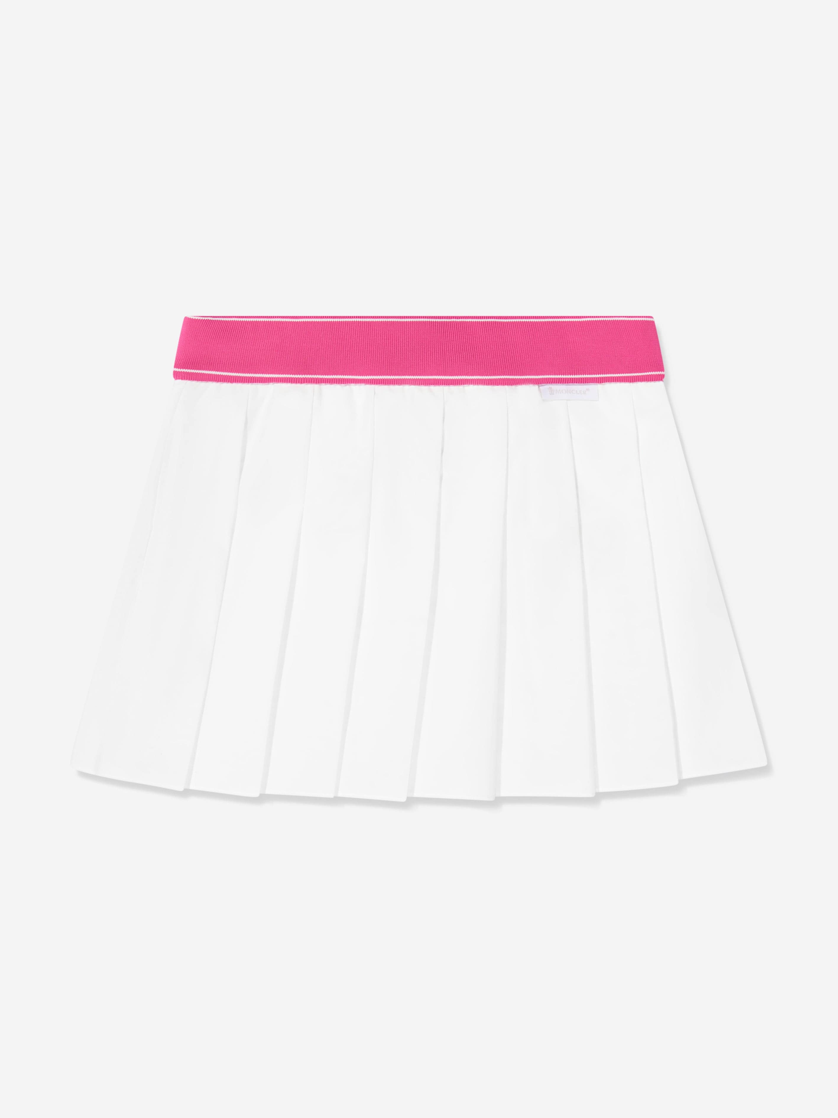 Moncler Enfant Girls Pleated Skirt in White