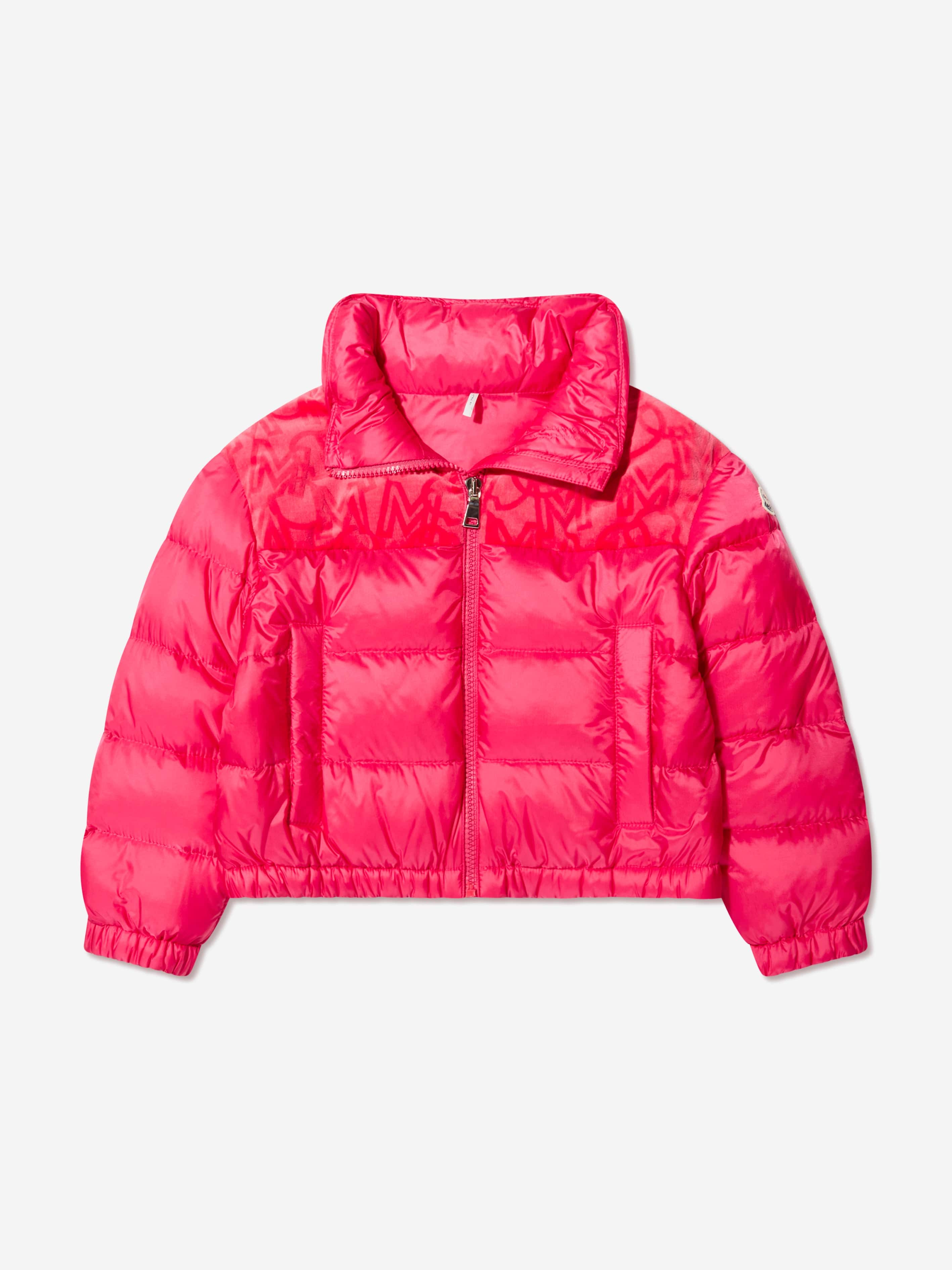 Moncler Enfant Girls Down Padded Ninan Jacket in Red