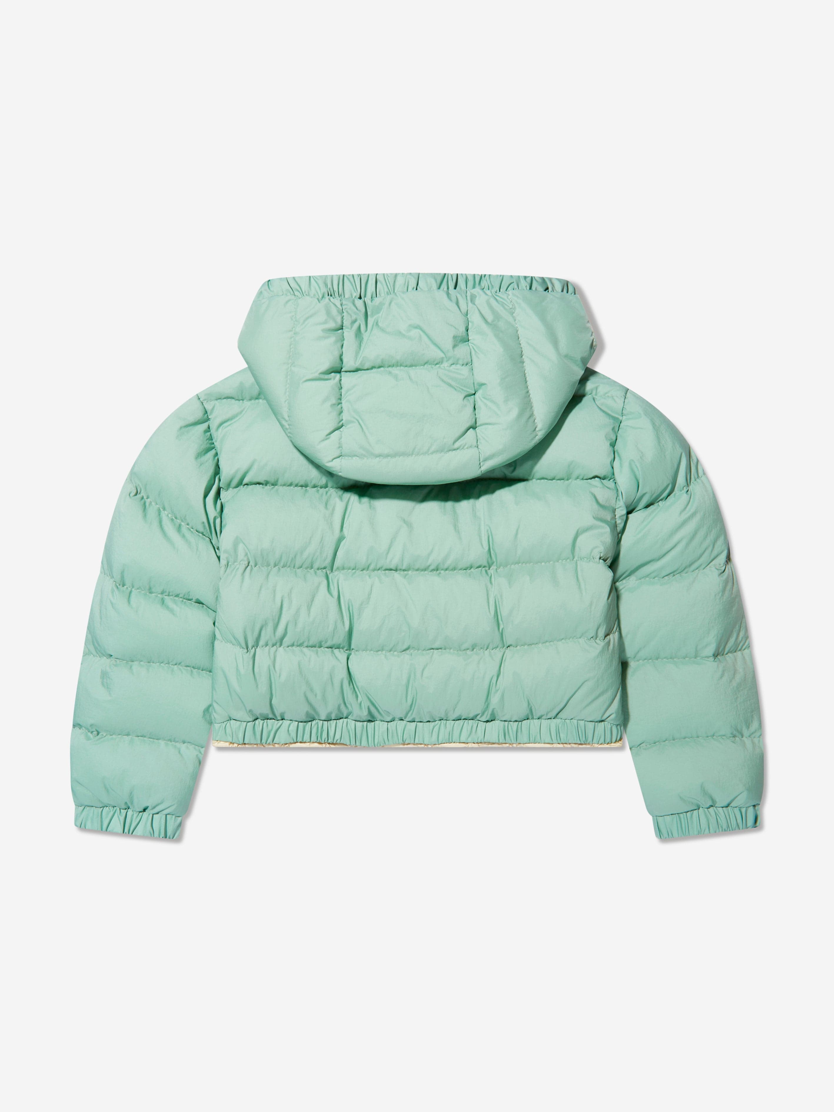 Moncler Enfant Girls Down Padded Mantas Jacket in Green