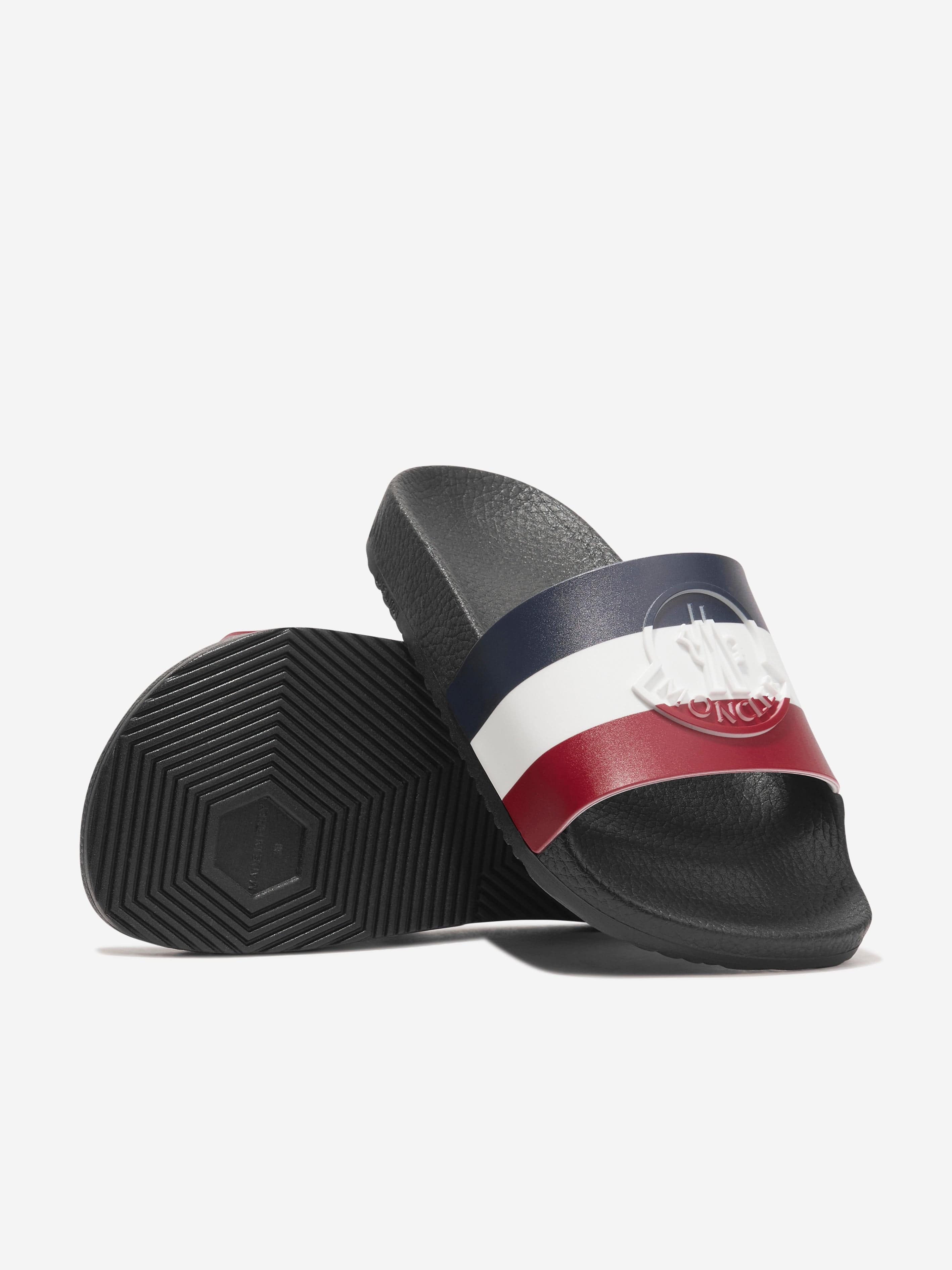 Moncler Enfant Kids Basile Sliders in Black