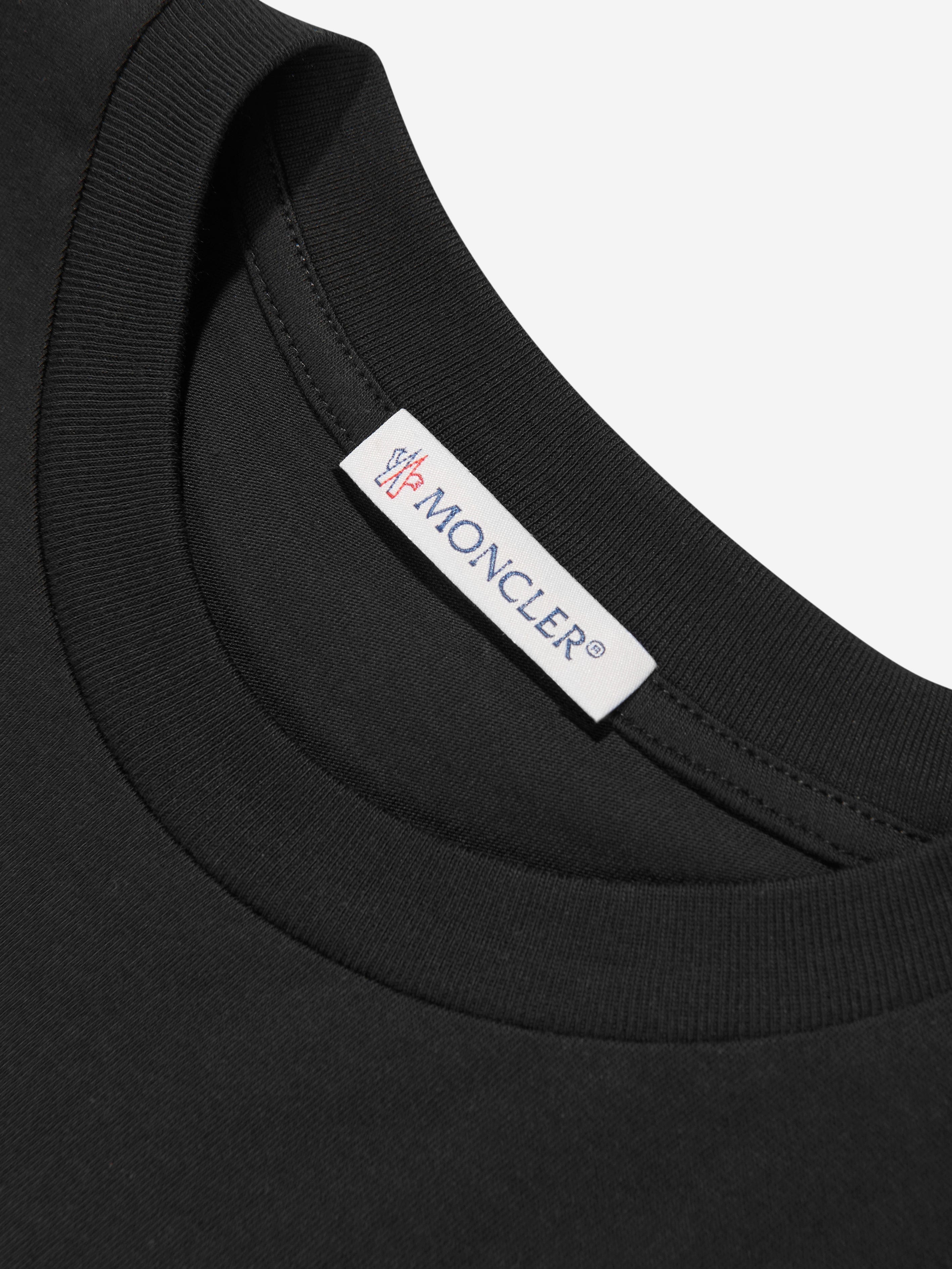 Moncler Enfant Kids Logo T-Shirt in Black