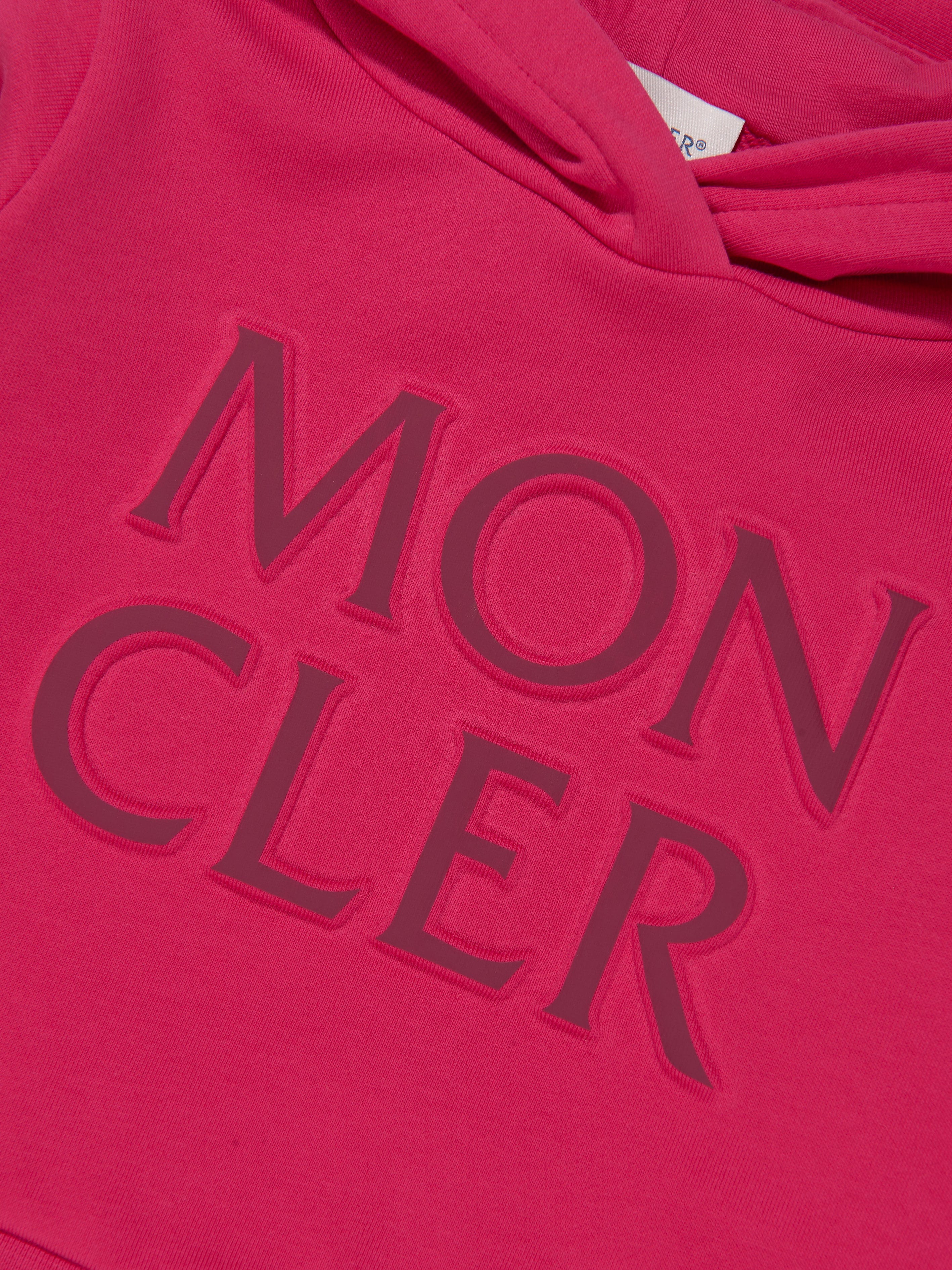 Moncler Enfant Girls Logo Hoodie in Pink