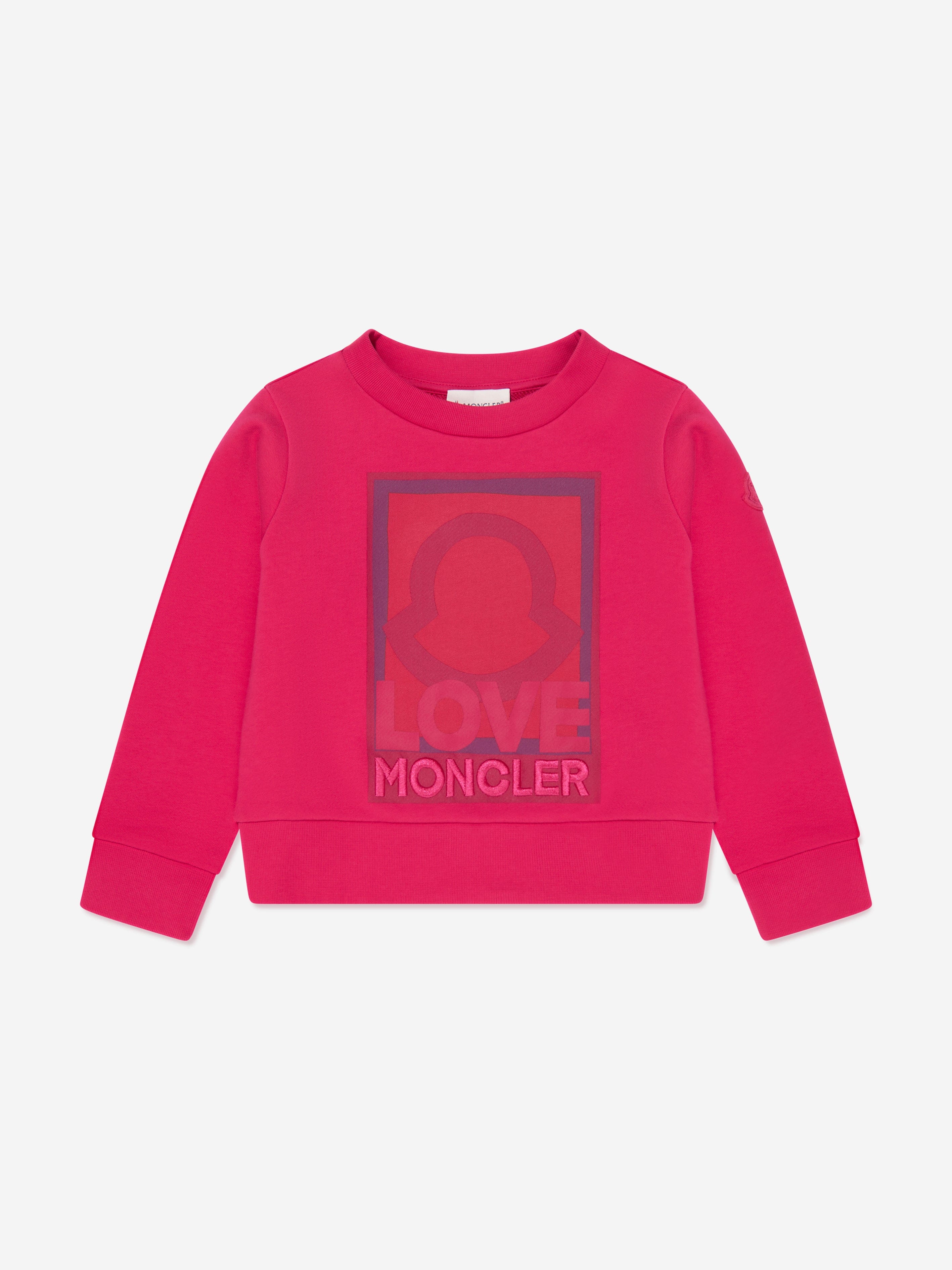 Moncler Enfant Girls Graphic Print Sweatshirt in Pink