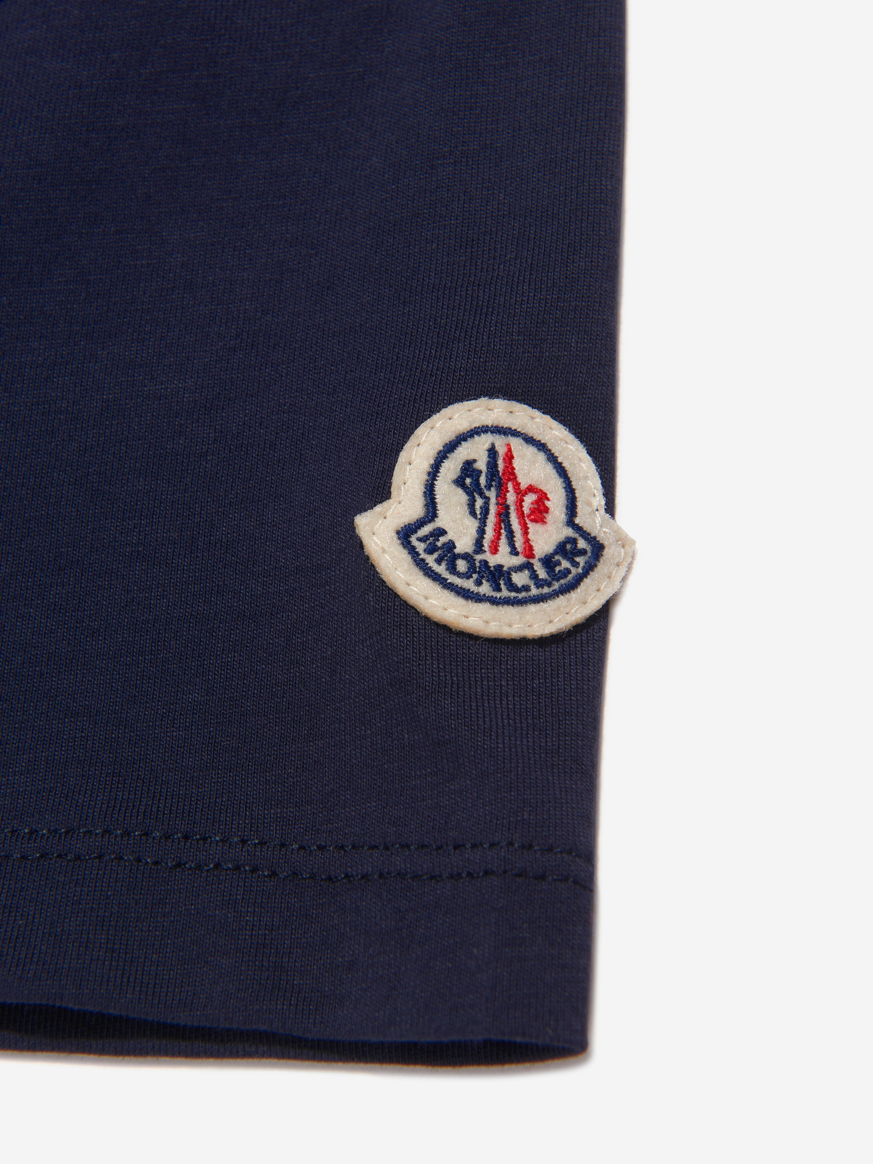 Moncler Enfant Kids Born To Protect T-Shirt in Navy