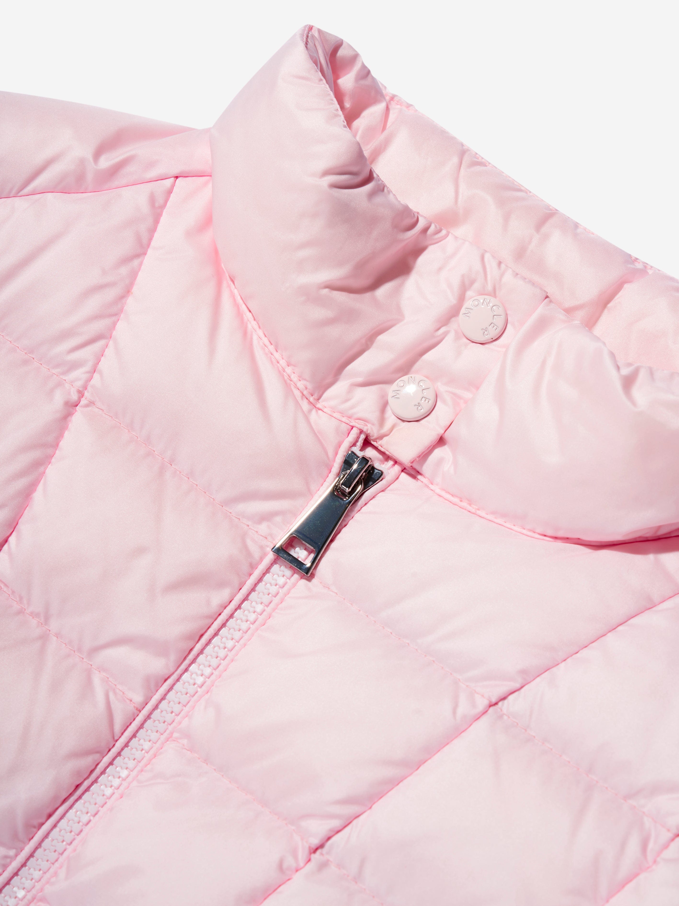 Moncler Enfant Girls Down Padded Aminia Jacket in Pink