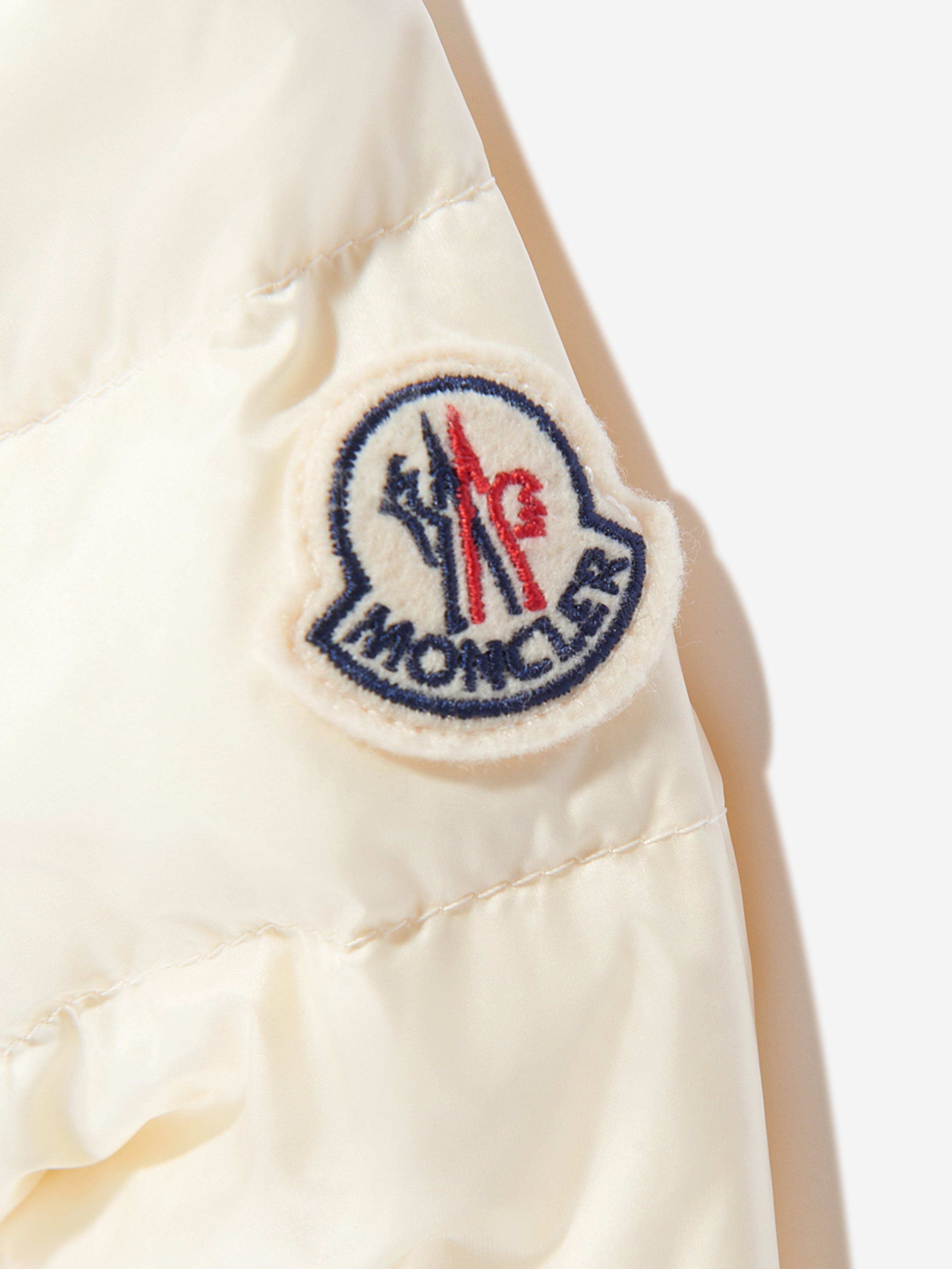 Moncler Enfant Girls Down Padded Dafina Jacket in Ivory