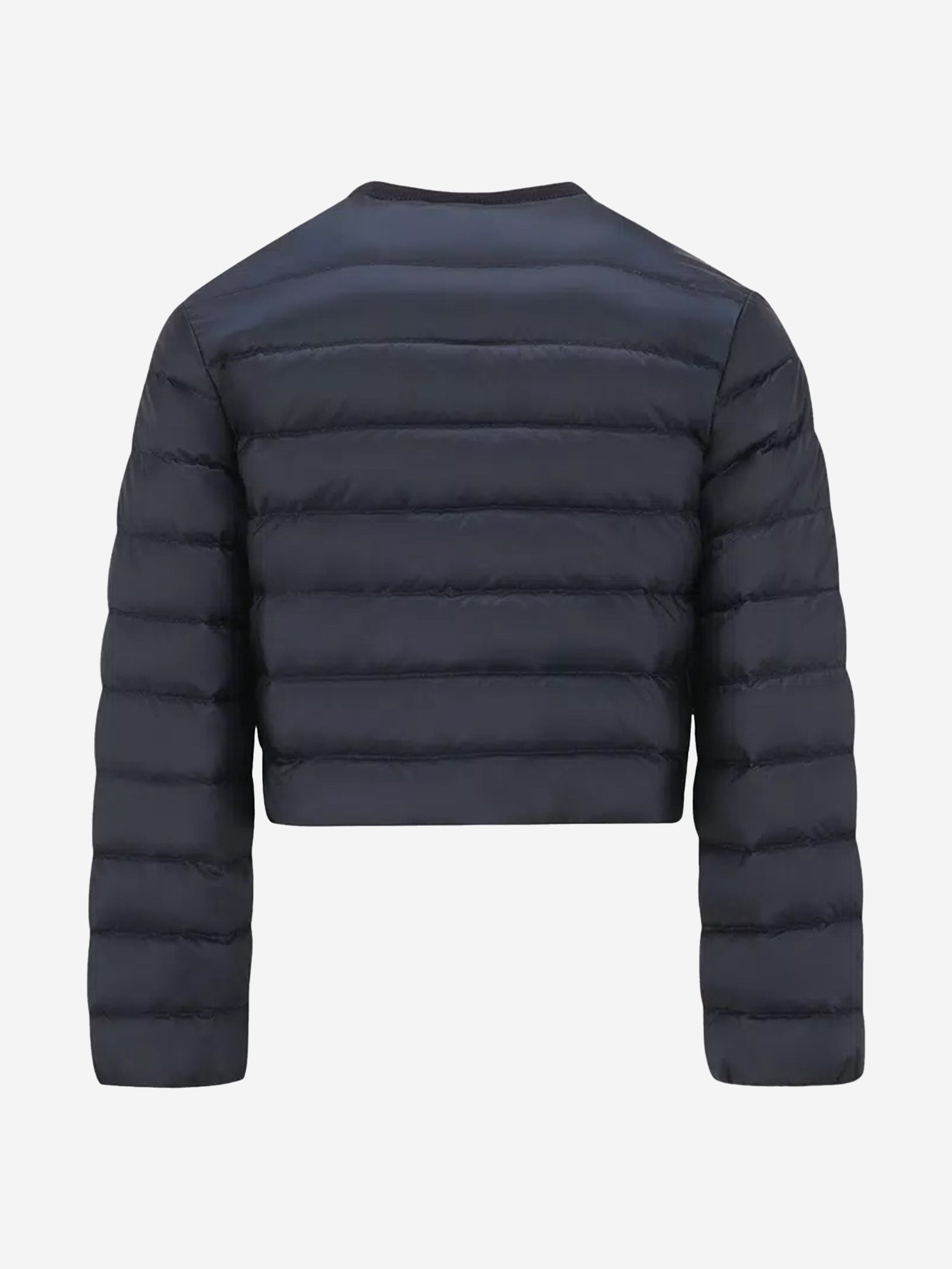 Moncler Enfant Girls Down Padded Nubia Jacket in Navy