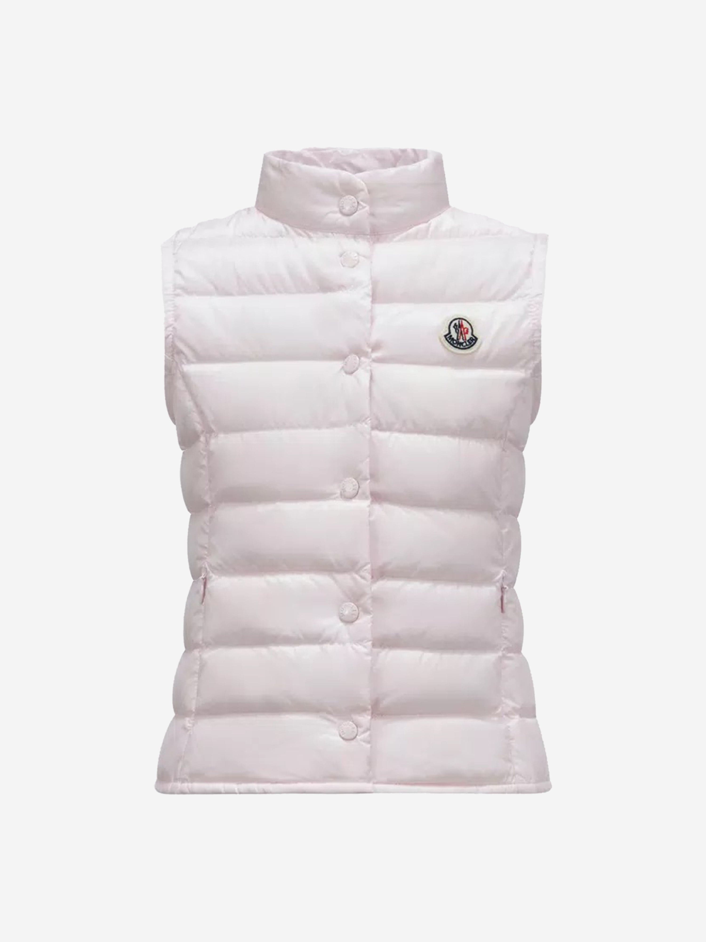 Moncler Enfant Girls Down Padded Liane Gilet in Pink