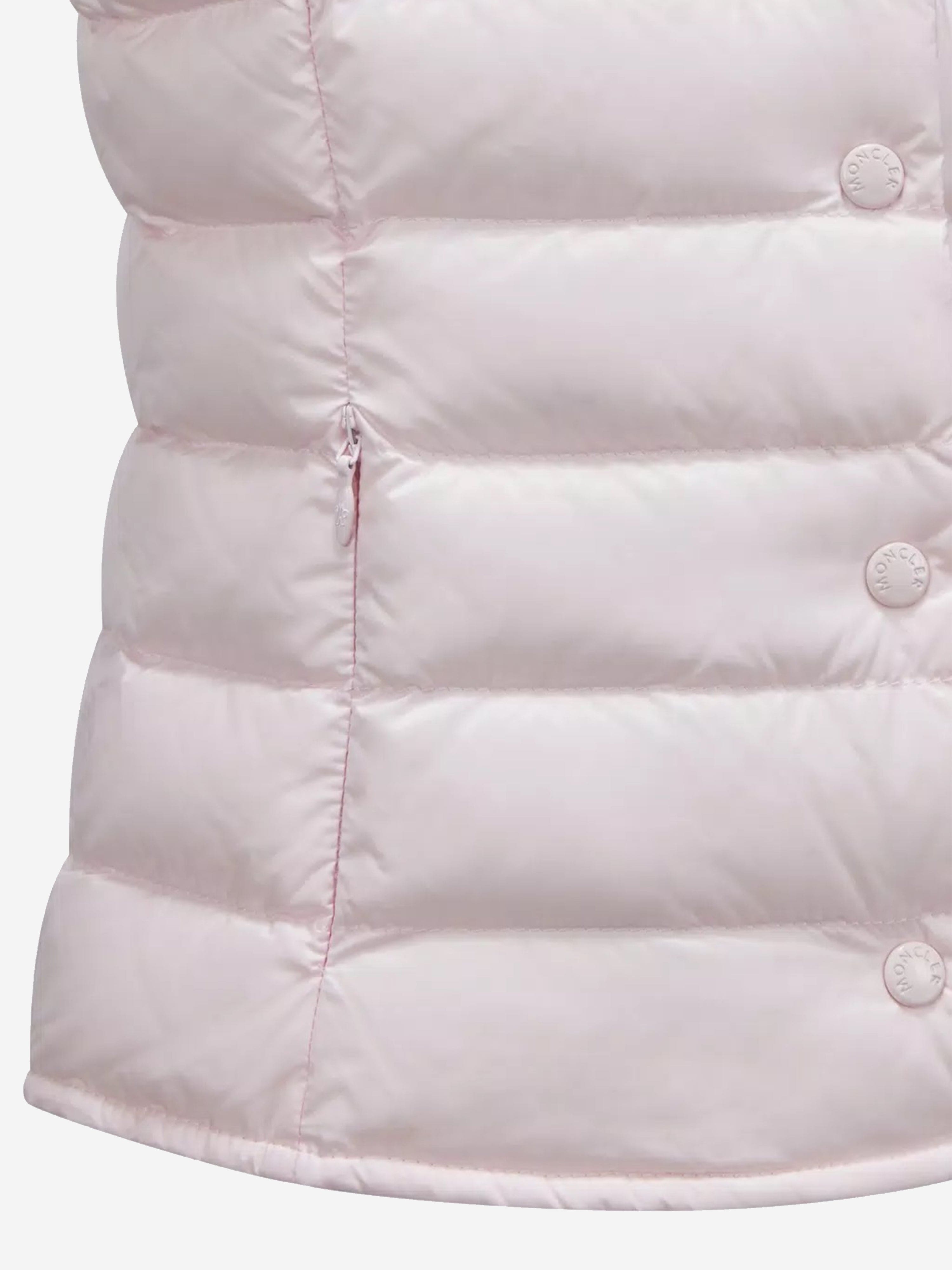 Moncler Enfant Girls Down Padded Liane Gilet in Pink