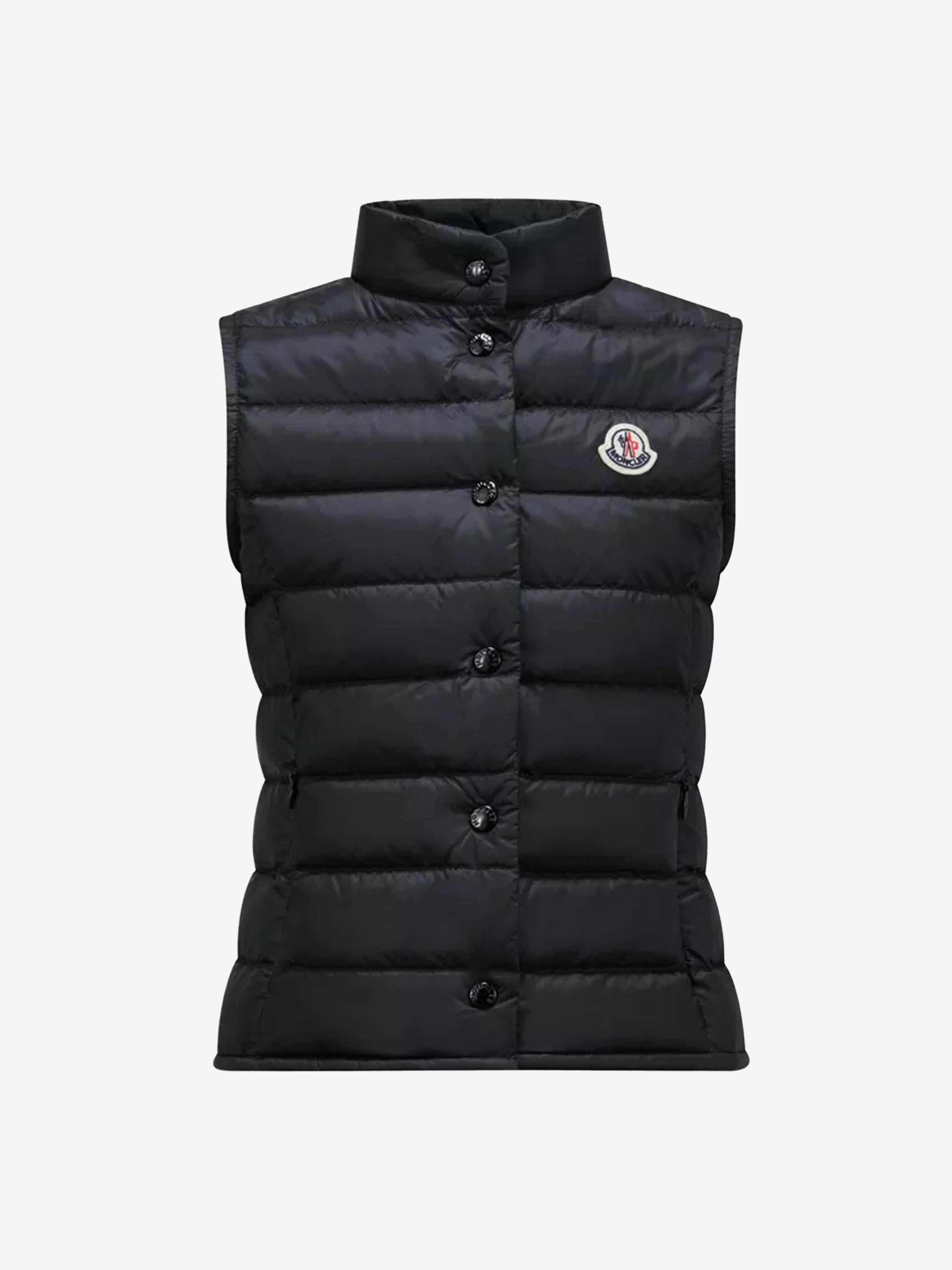 Moncler Enfant Girls Down Padded Liane Gilet in Black