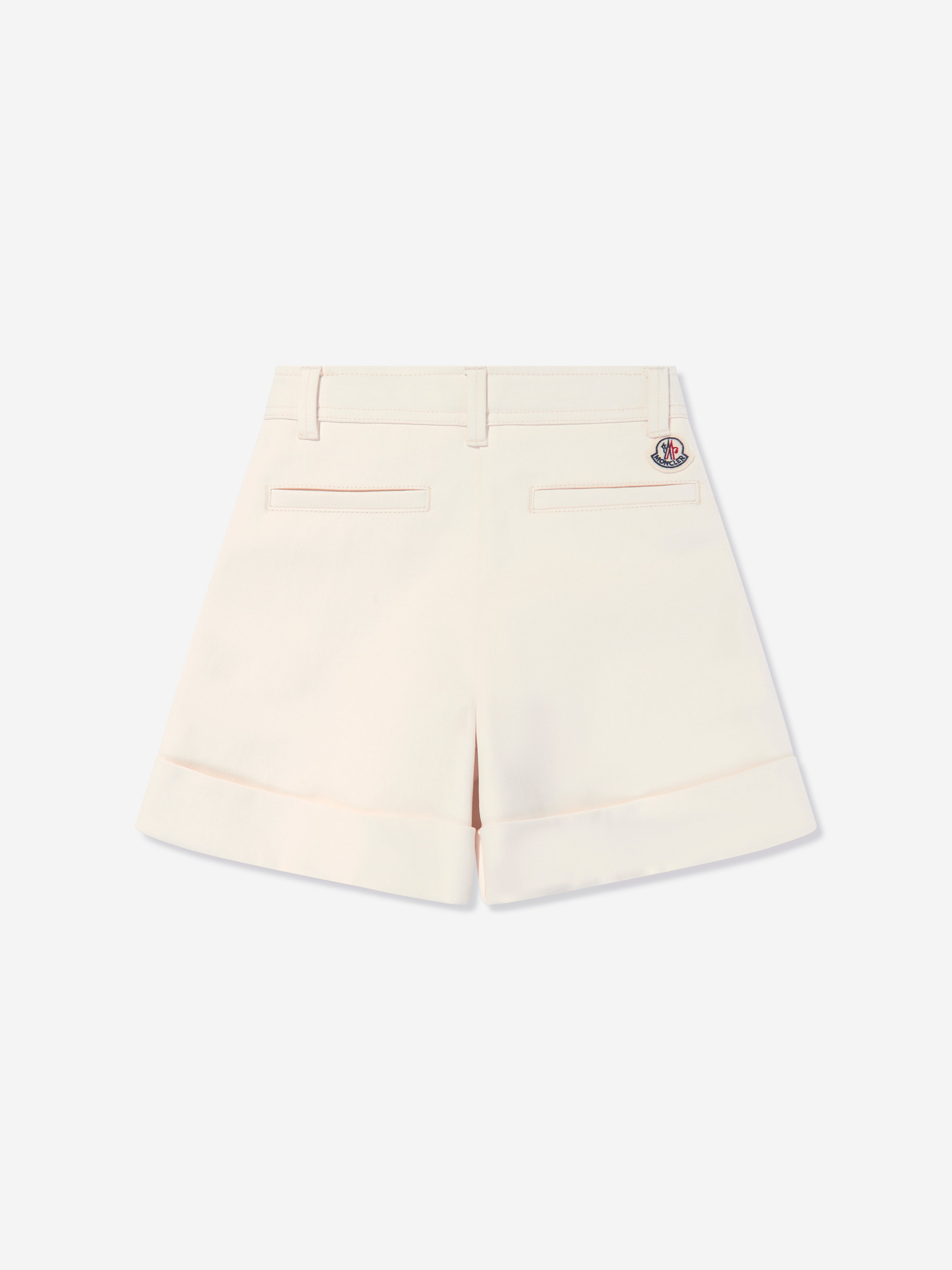 Moncler Enfant Girls Woven Shorts in Ivory