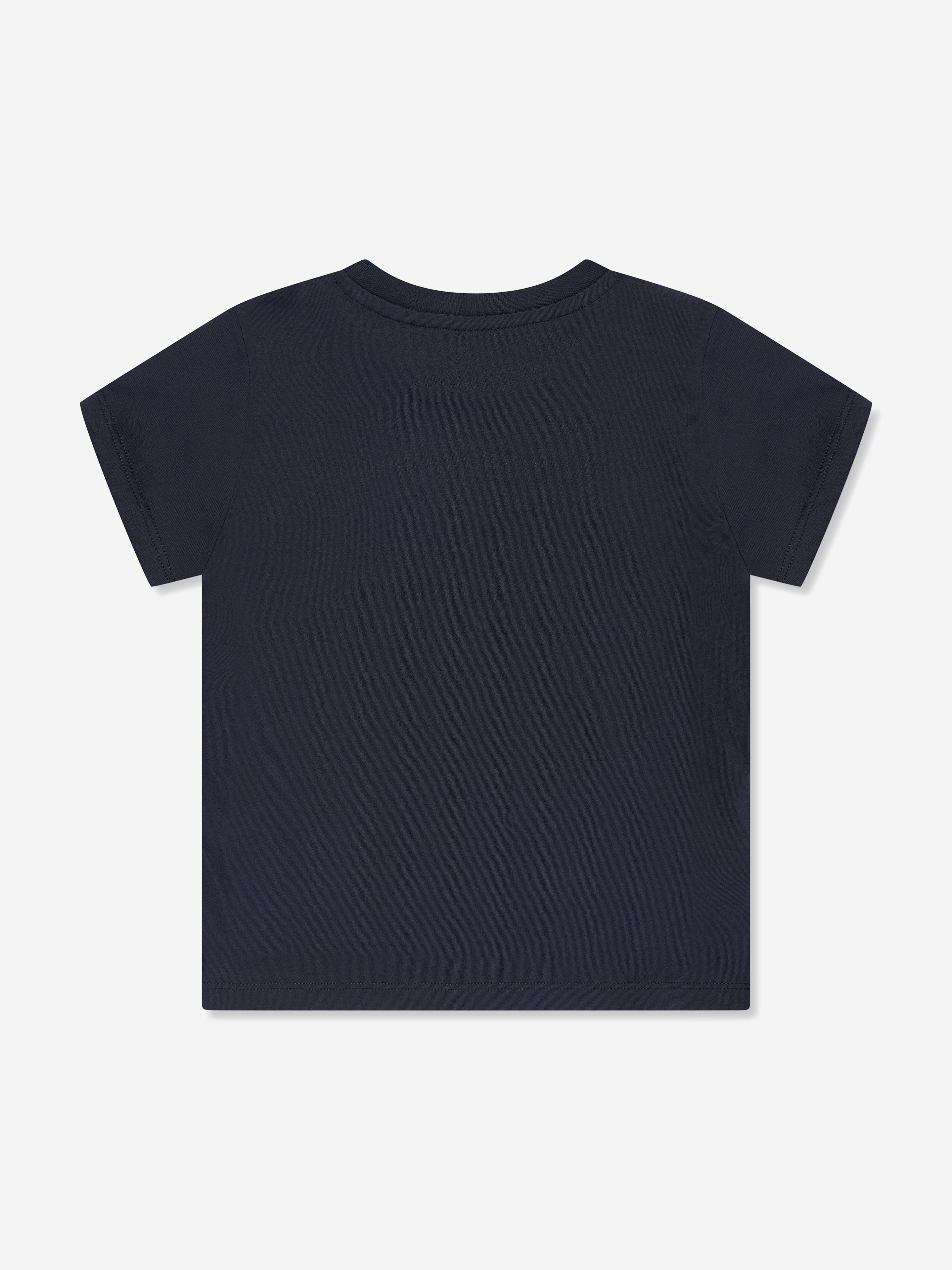 Moncler Enfant Girls Logo T-Shirt in Navy