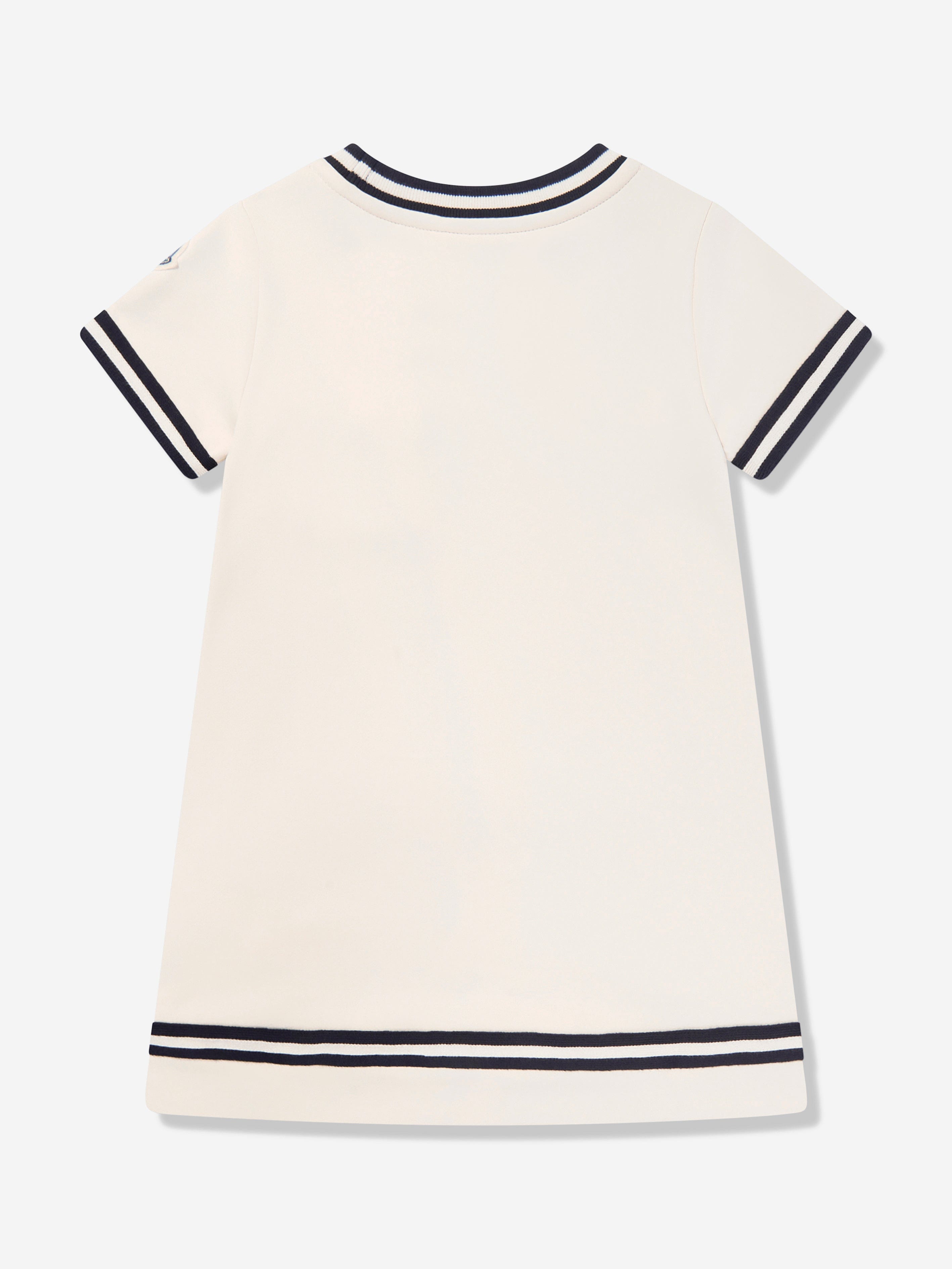 Moncler Enfant Girls A-Line Pocket Dress in Ivory