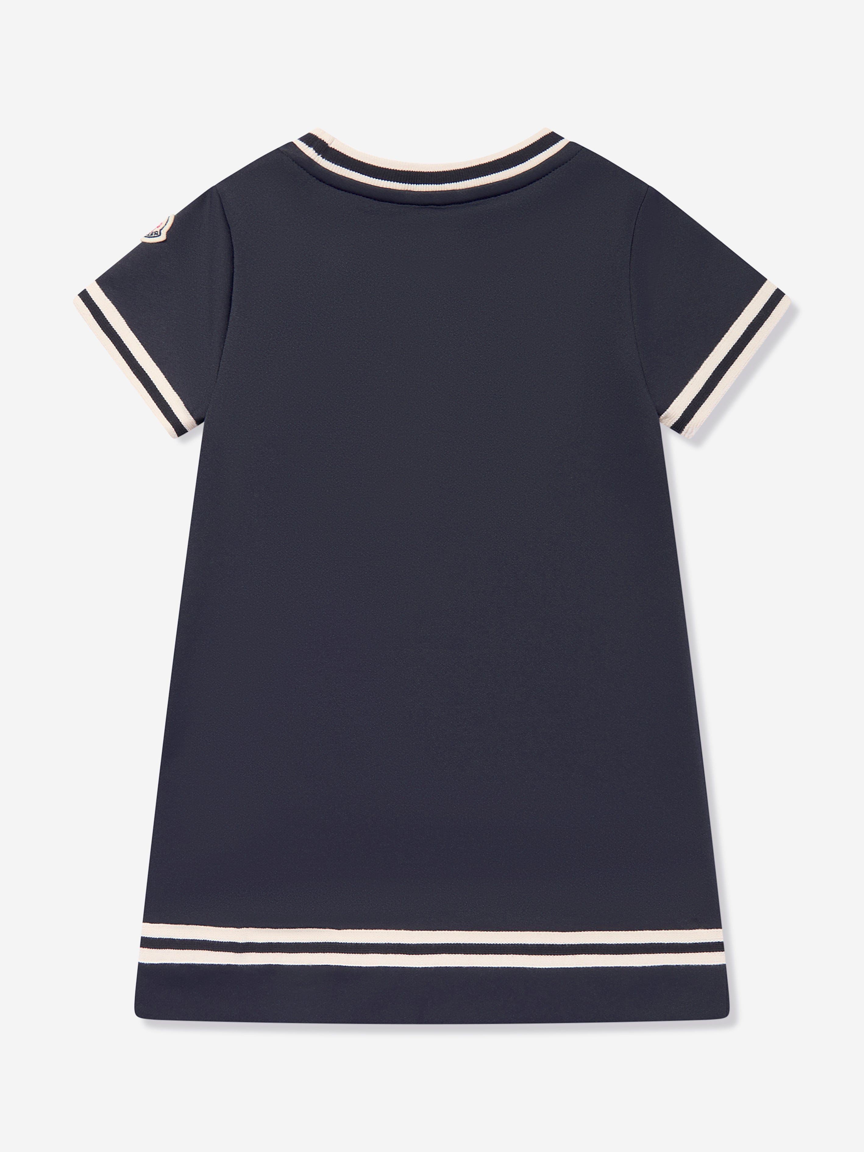 Moncler Enfant Girls A-Line Pocket Dress in Navy